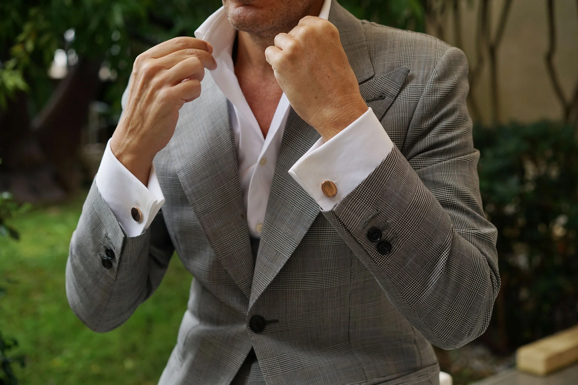 Eden Park Rose Gold Cufflinks - Image 3