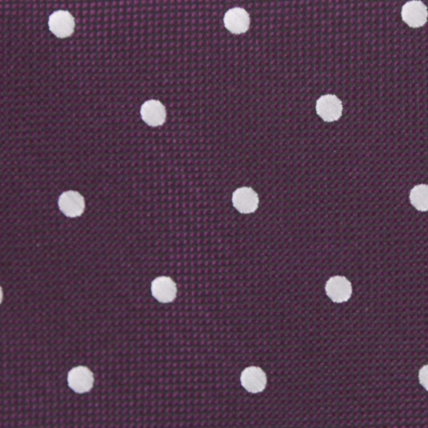 Eggplant Plum Purple with White Polka Dots Skinny Tie - Image 4