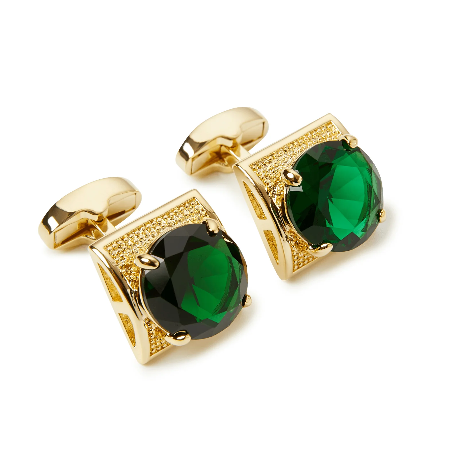 Emerald Isle Gold Cufflinks - Image 2