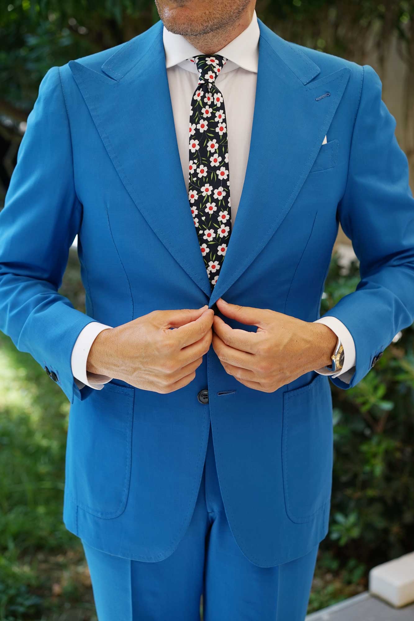 Fijian Midnight Floral Skinny Tie - Image 10