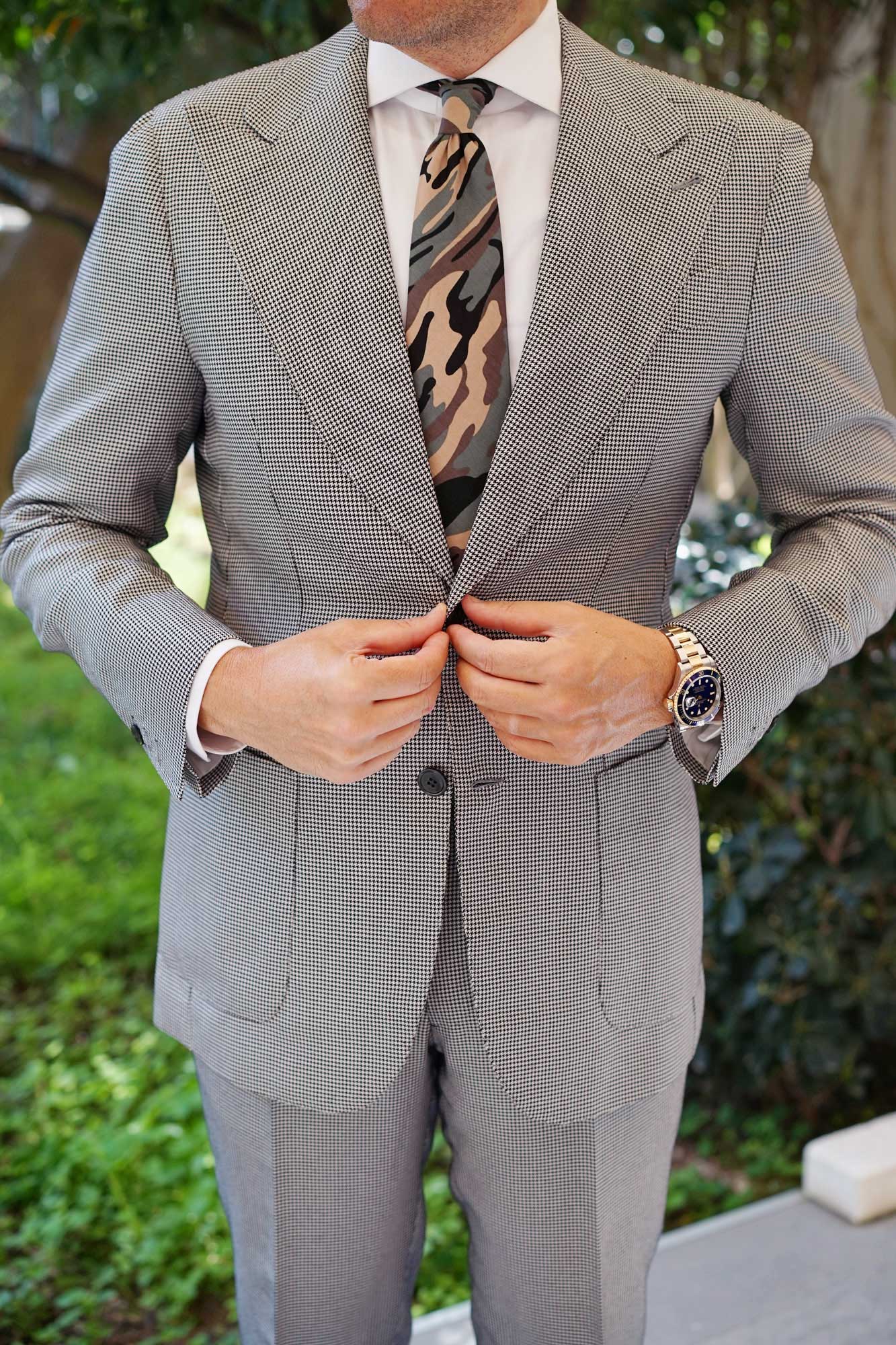 Forest Green Camouflage Tie - Image 7