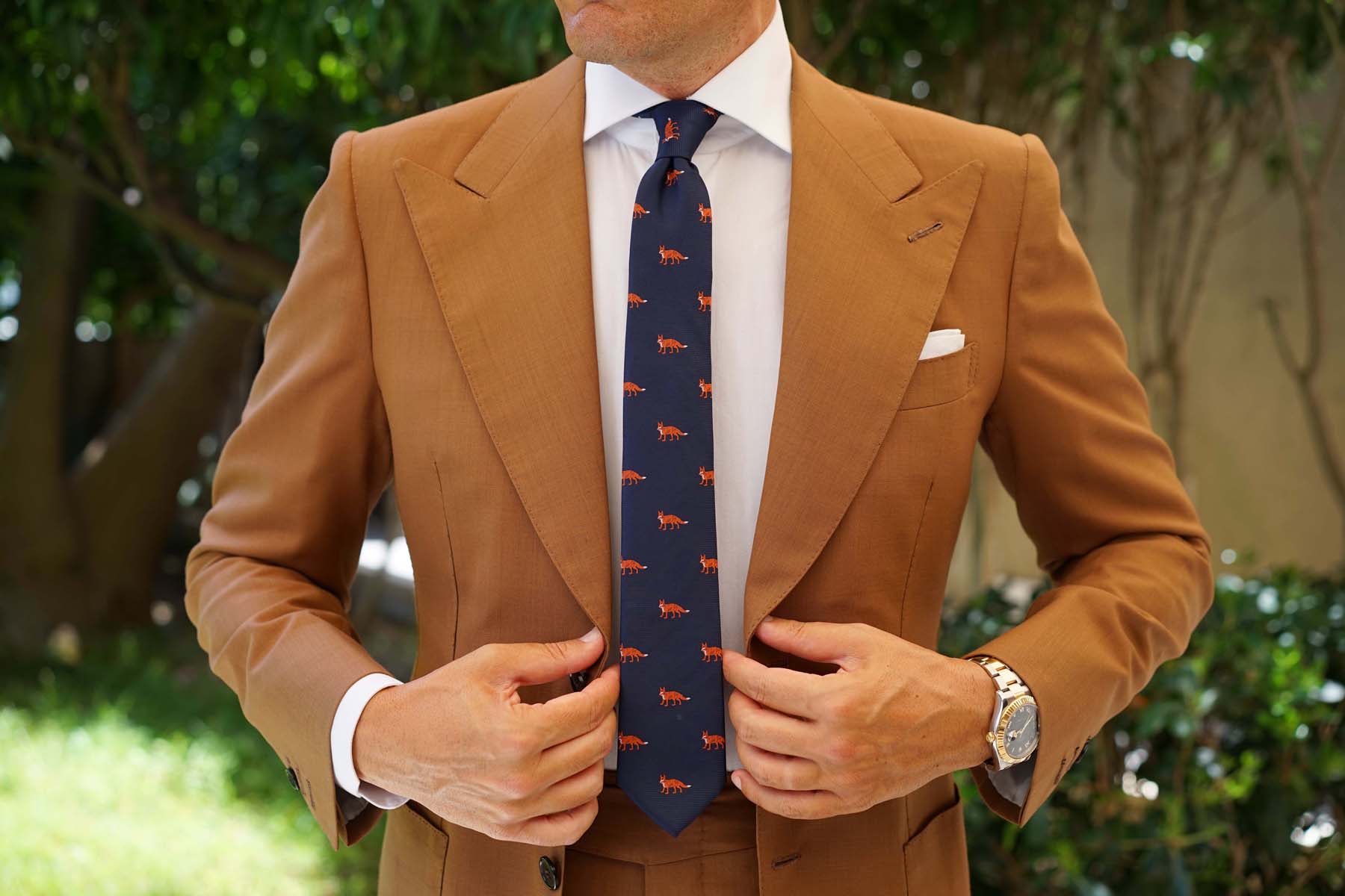 Fox Island Navy Skinny Tie - Image 4