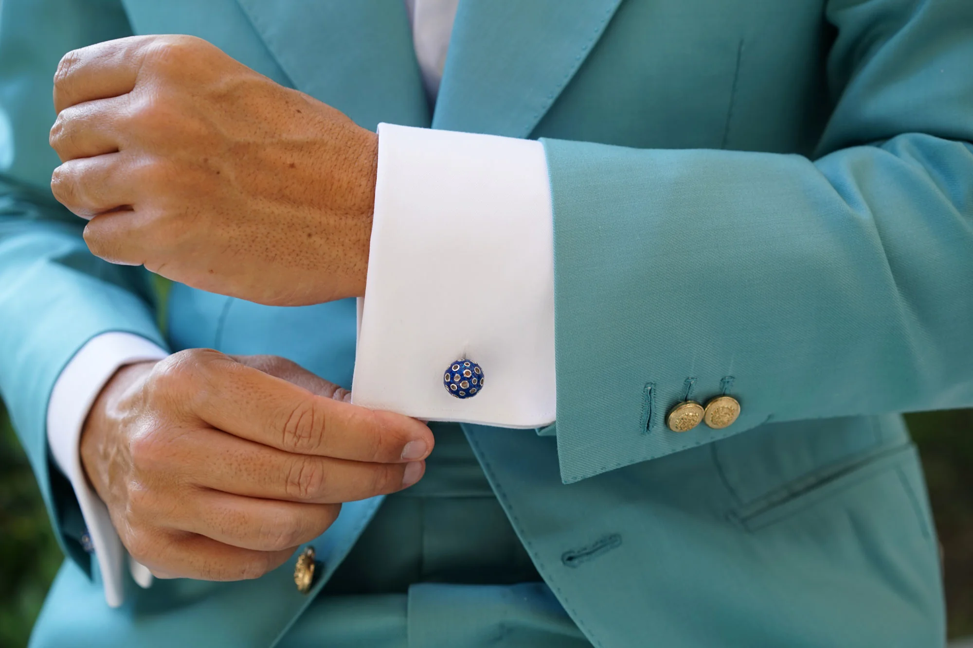 Blue Dragon Egg Cufflinks - Image 10