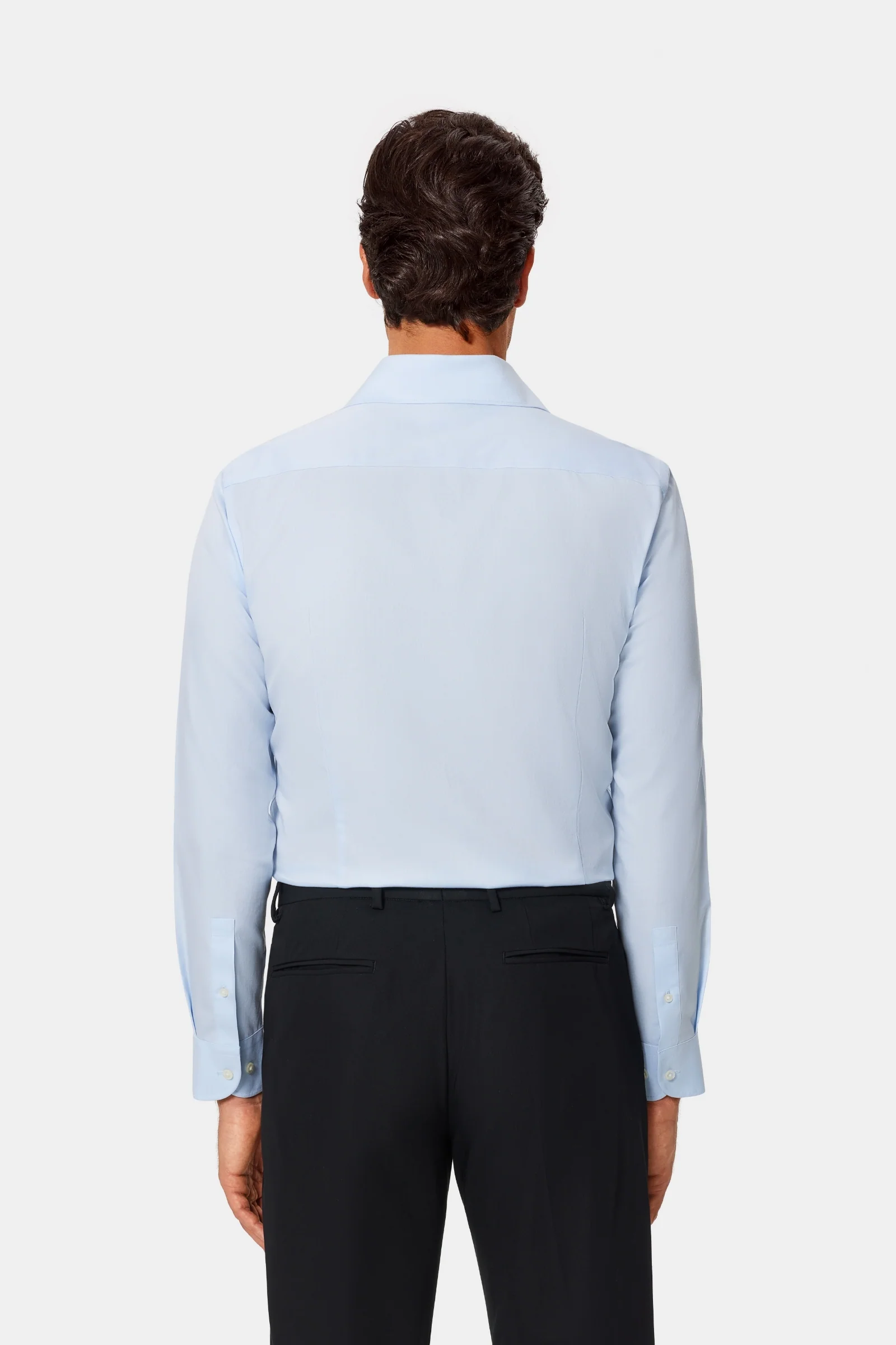 Giambi Light Blue Twill Non-Iron Shirt - Image 10
