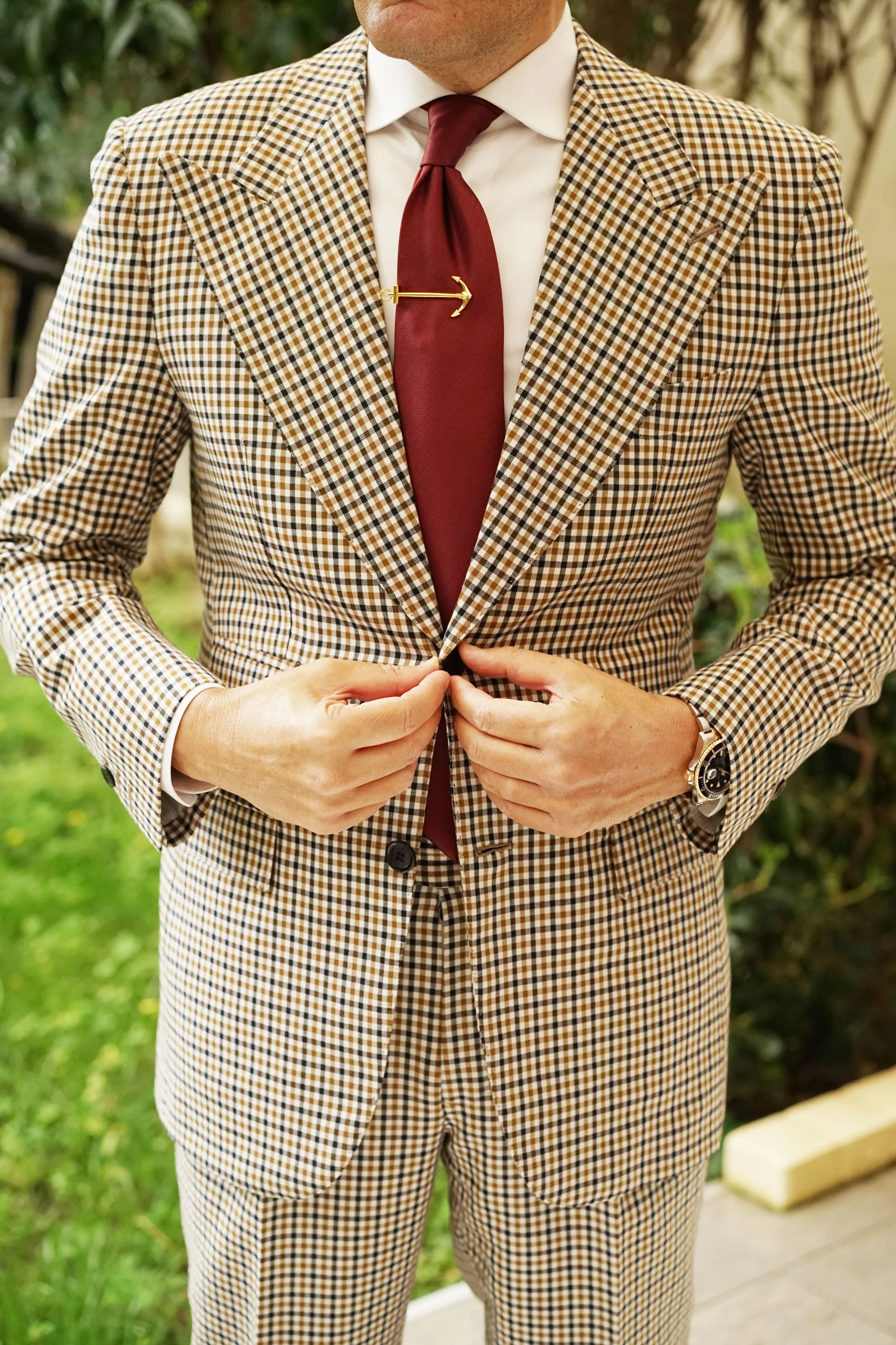 Gold Anchor Tie Bar - Image 4
