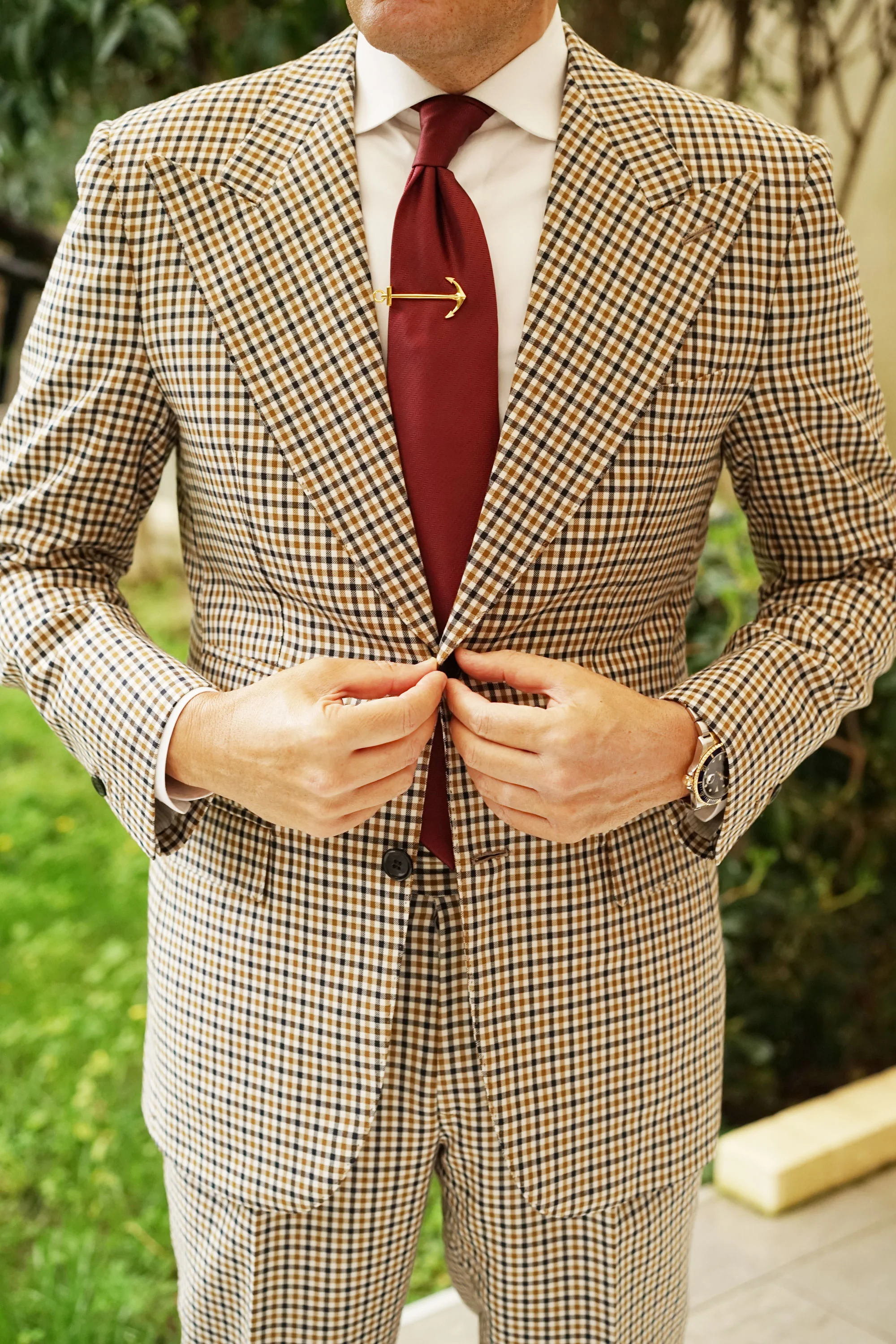 Gold Anchor Tie Bar - Image 5