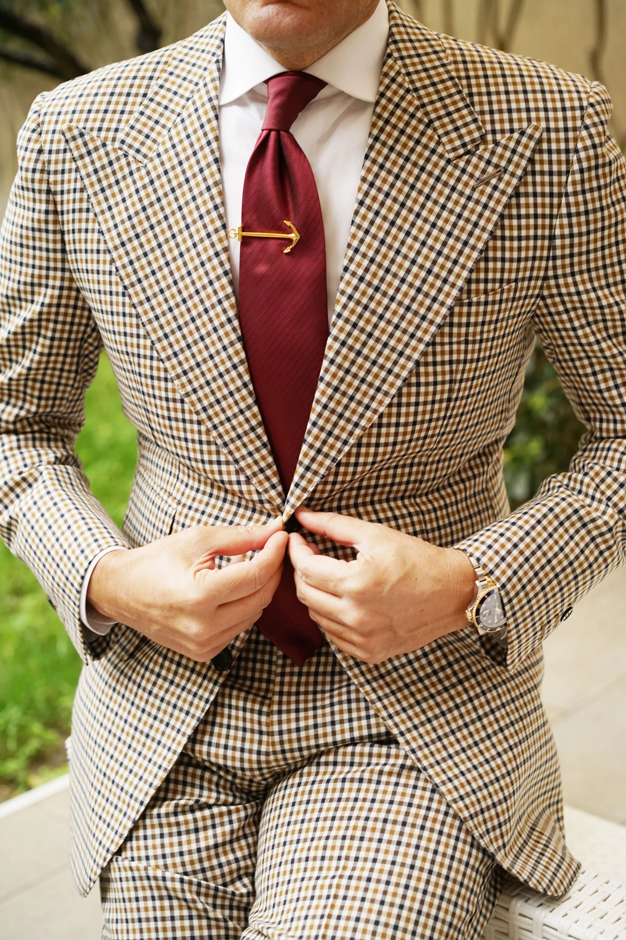 Gold Anchor Tie Bar - Image 6