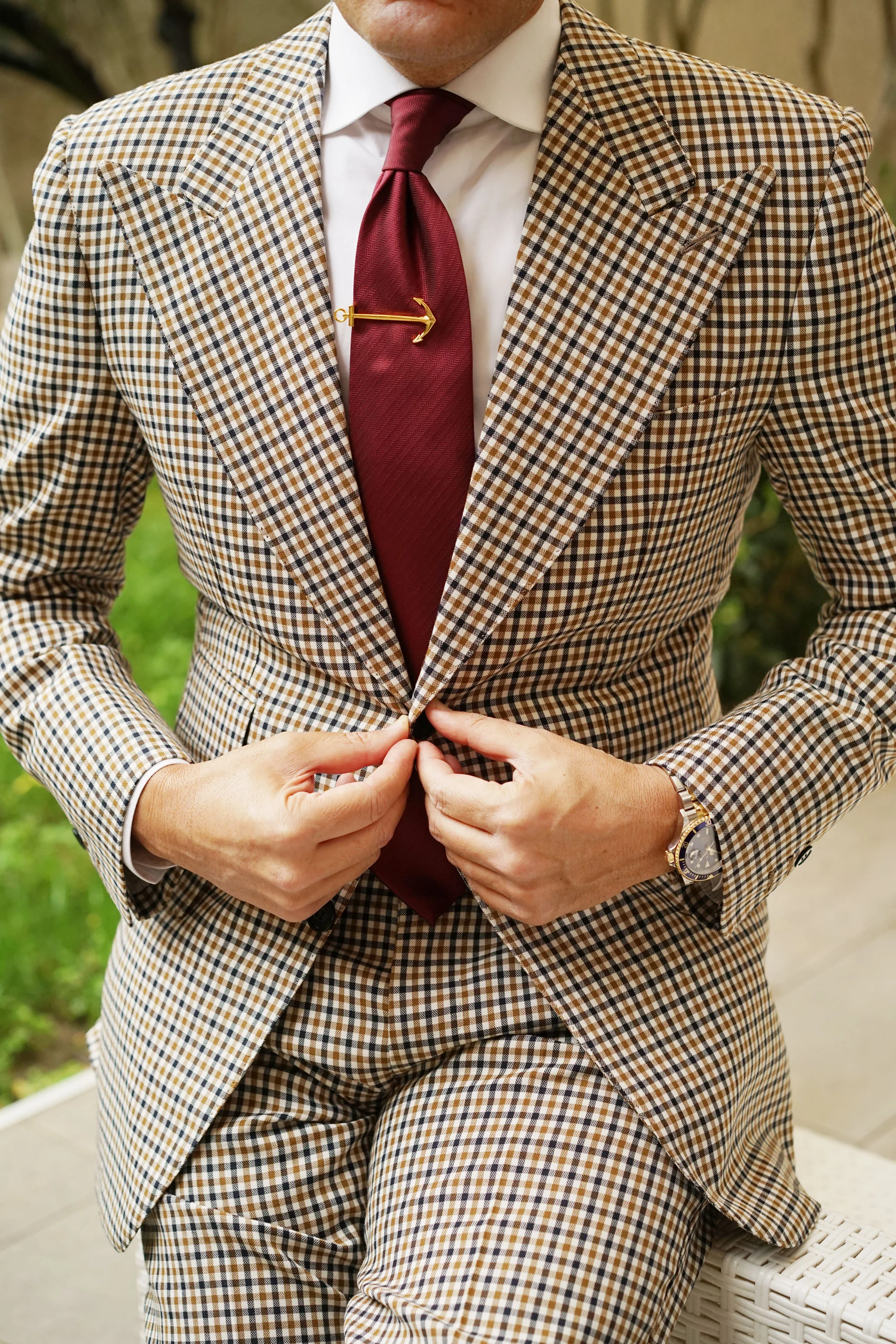 Gold Anchor Tie Bar - Image 7