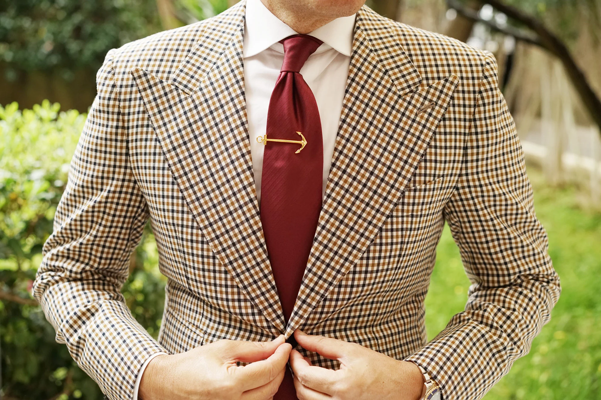 Gold Anchor Tie Bar - Image 8