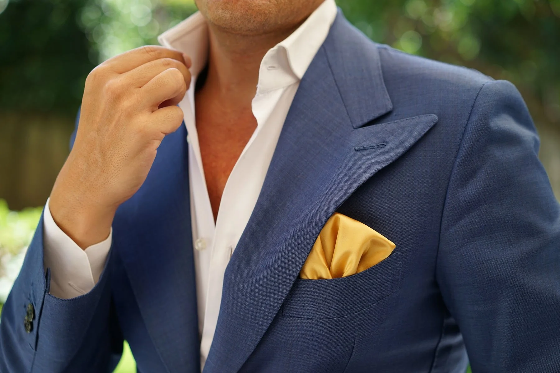 Gold Satin Pocket Square - Image 5