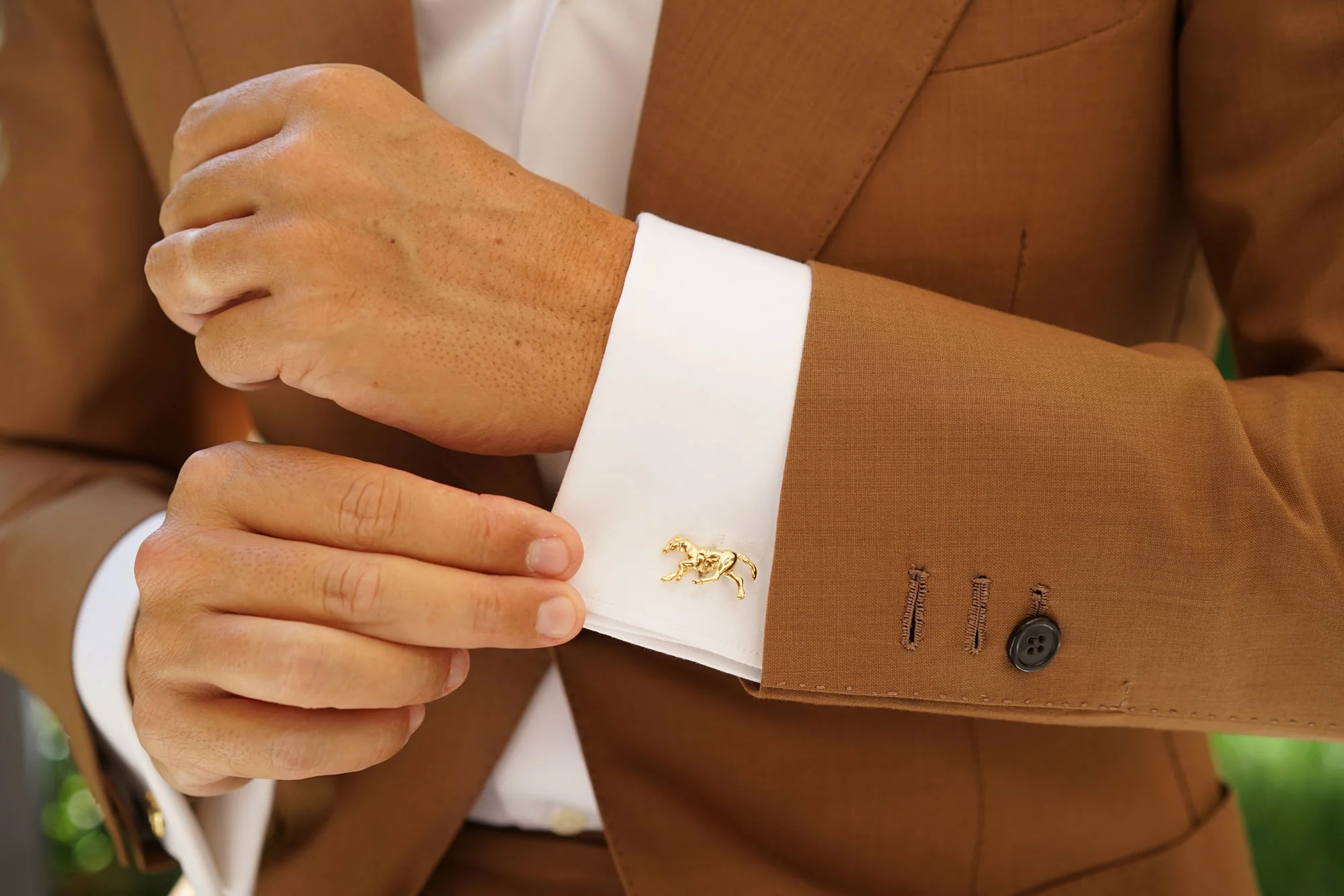 Golden Racehorse Cufflinks - Image 8