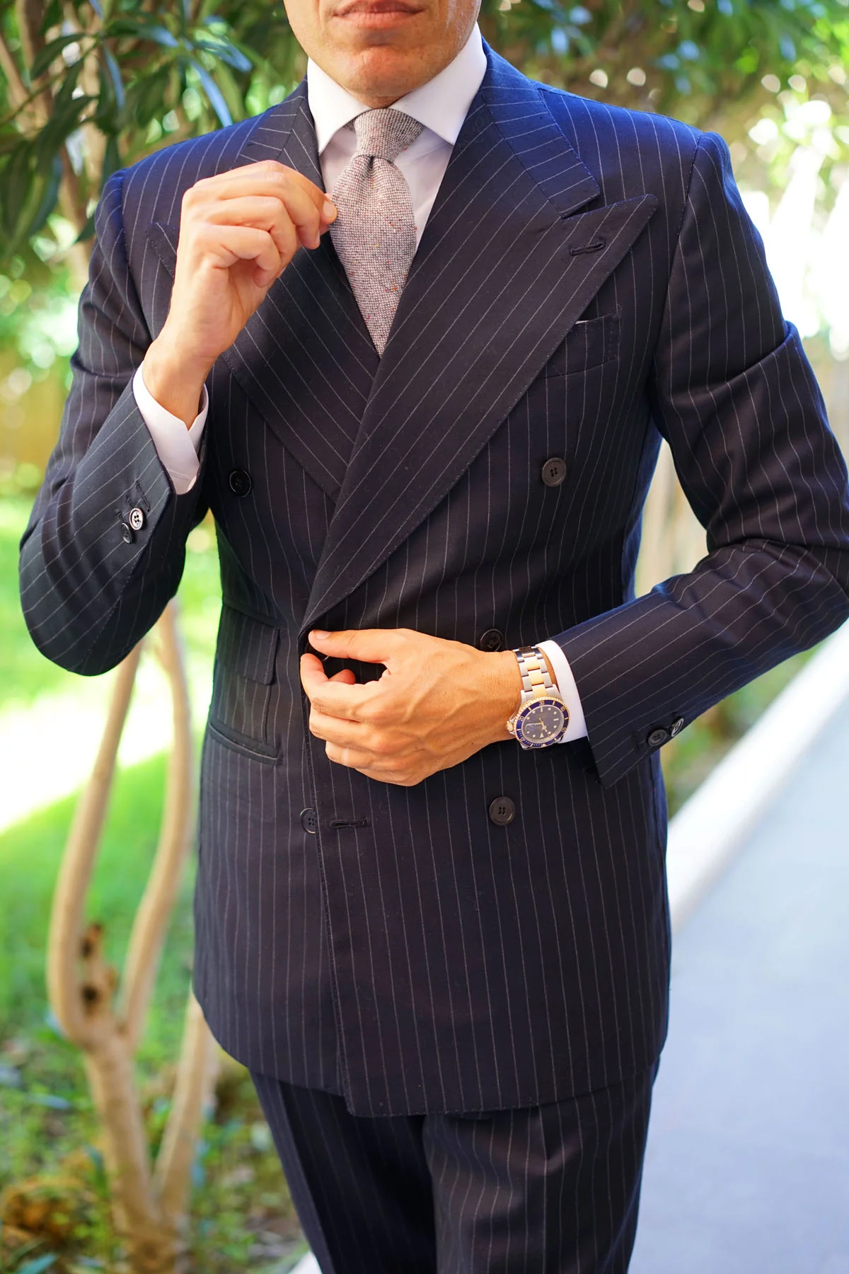 Gray Sharkskin Tie - Image 12