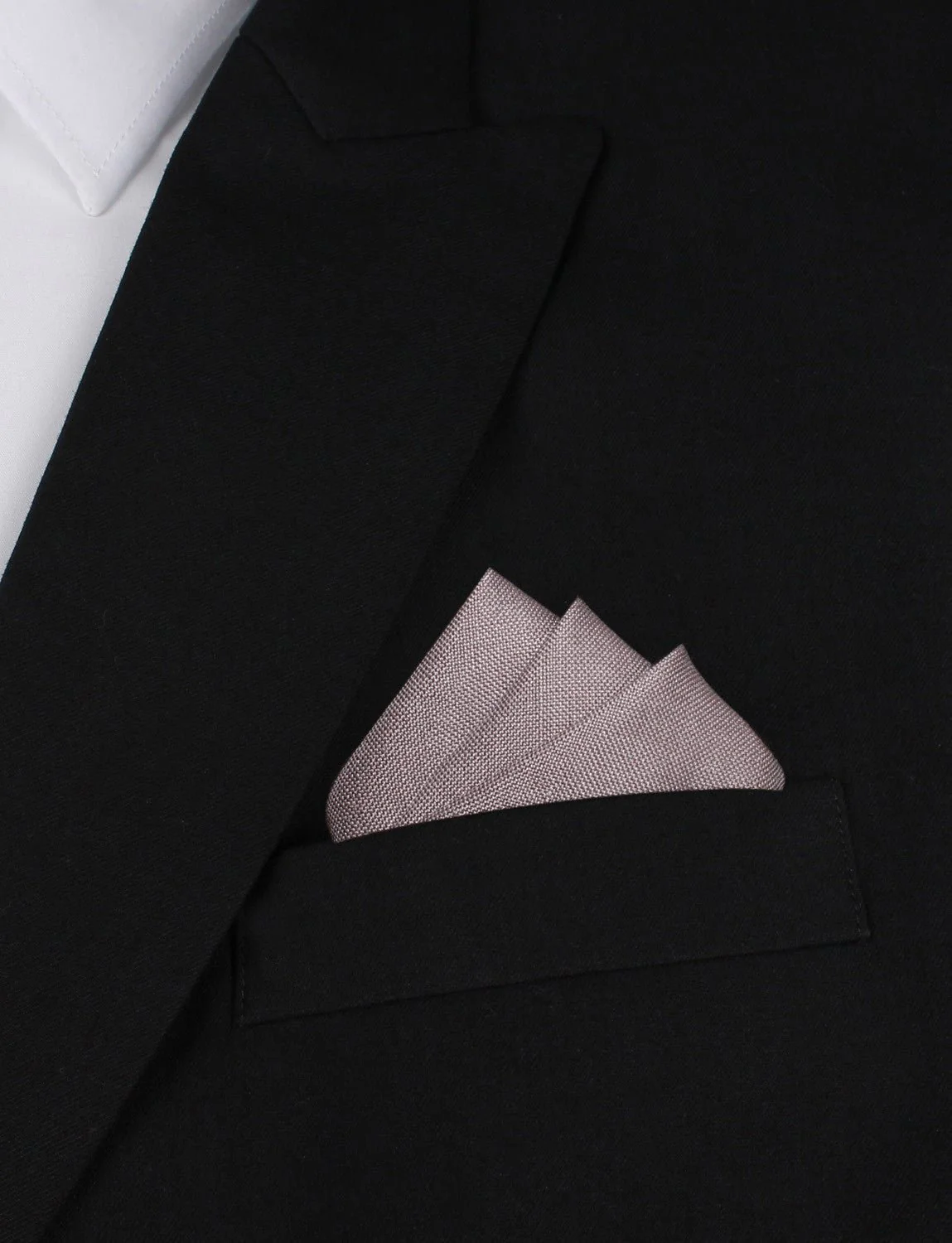 Grey Slub Linen Pocket Square - Image 3