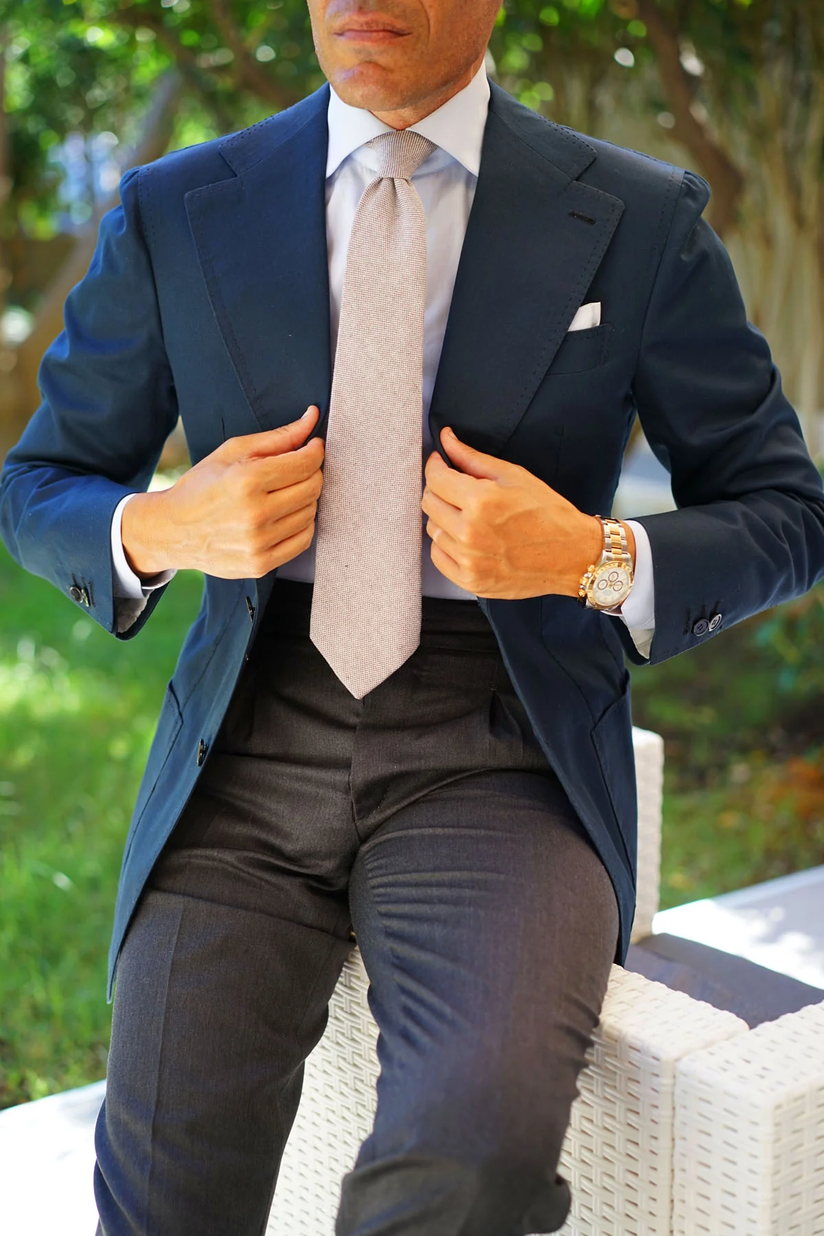 Greyjoy Sharkin Linen Tie - Image 10