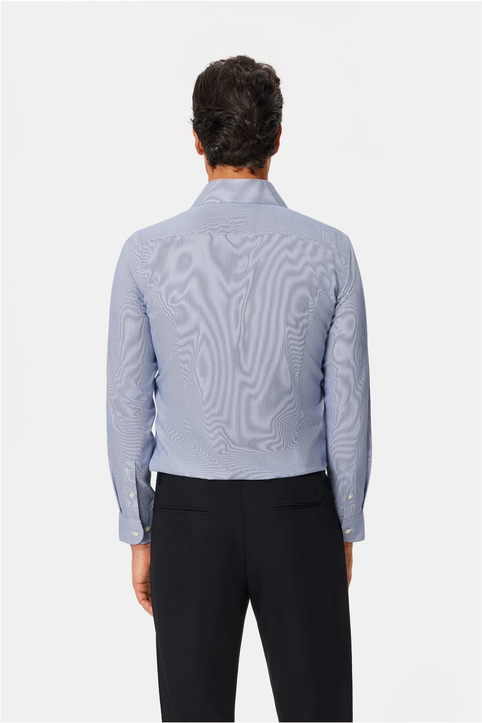 Hanna Blue Twill Non-Iron Shirt - Image 10