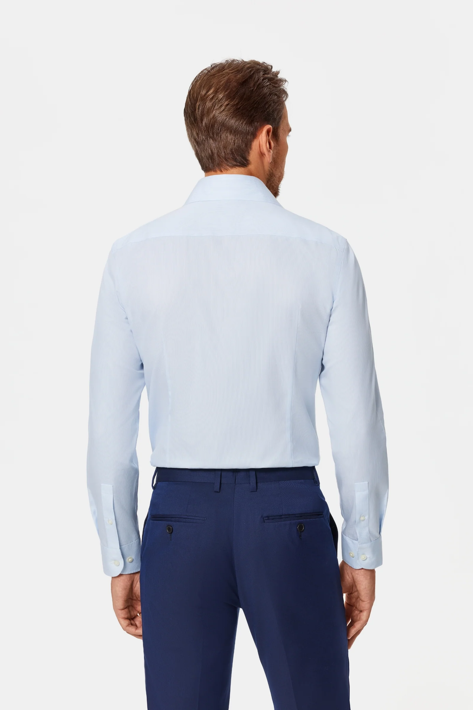 Henry Light Blue Twill Non-Iron Shirt - Image 12