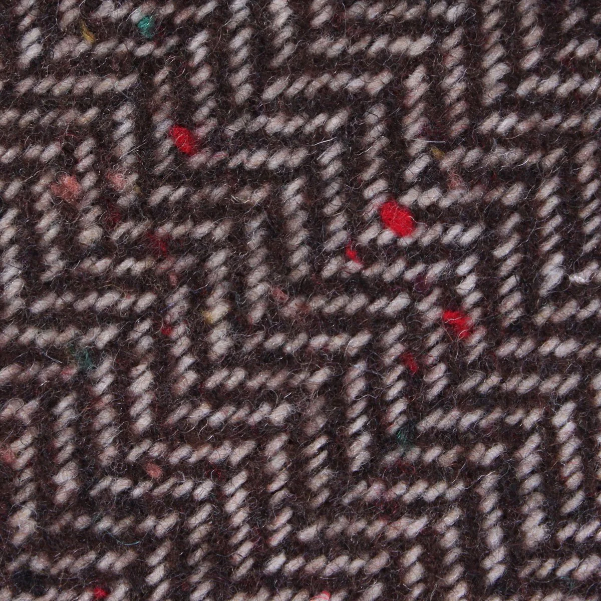 Herringbone Chestnut Wool Kids Bow Tie - Image 2