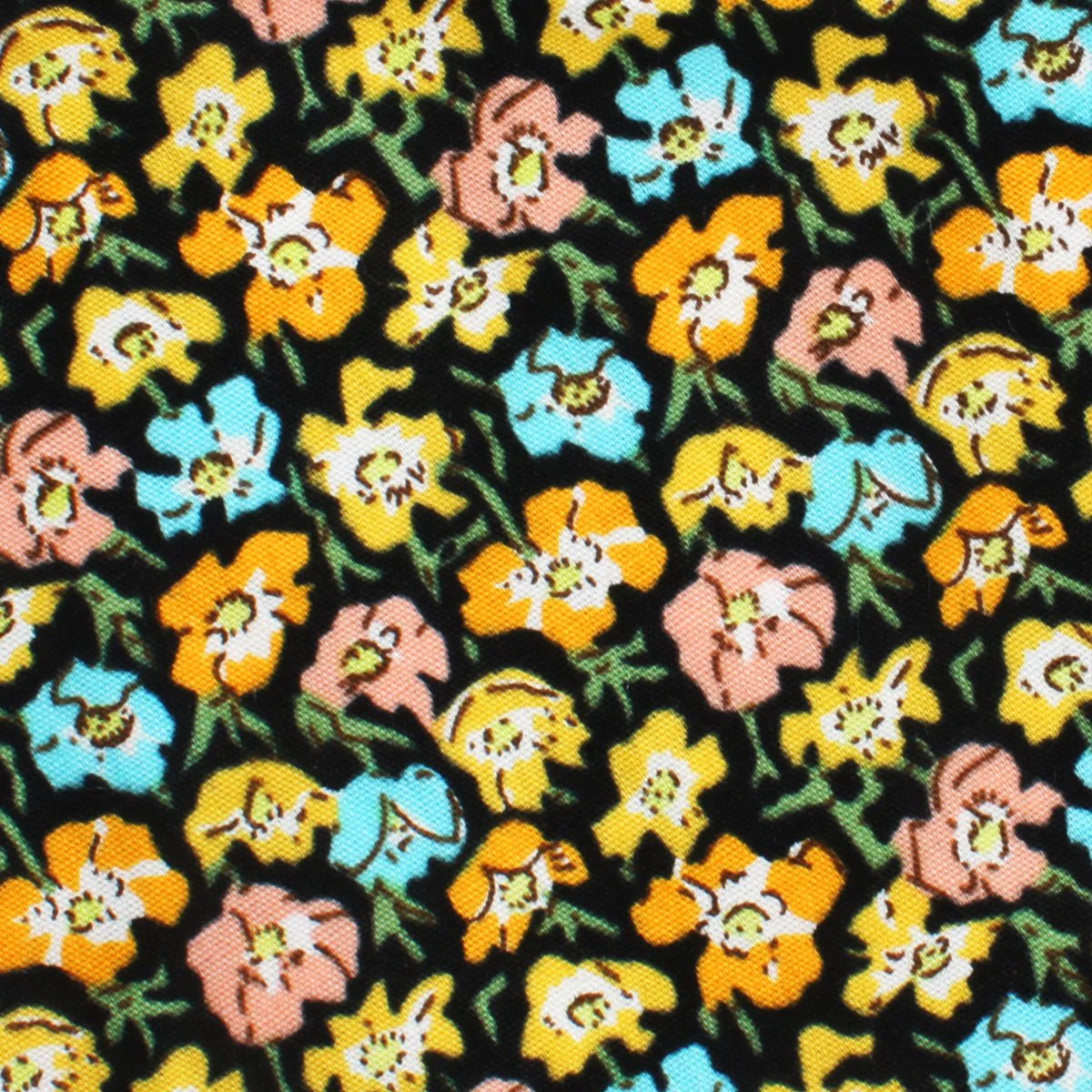 Huelva Yellow Floral Necktie - Image 3