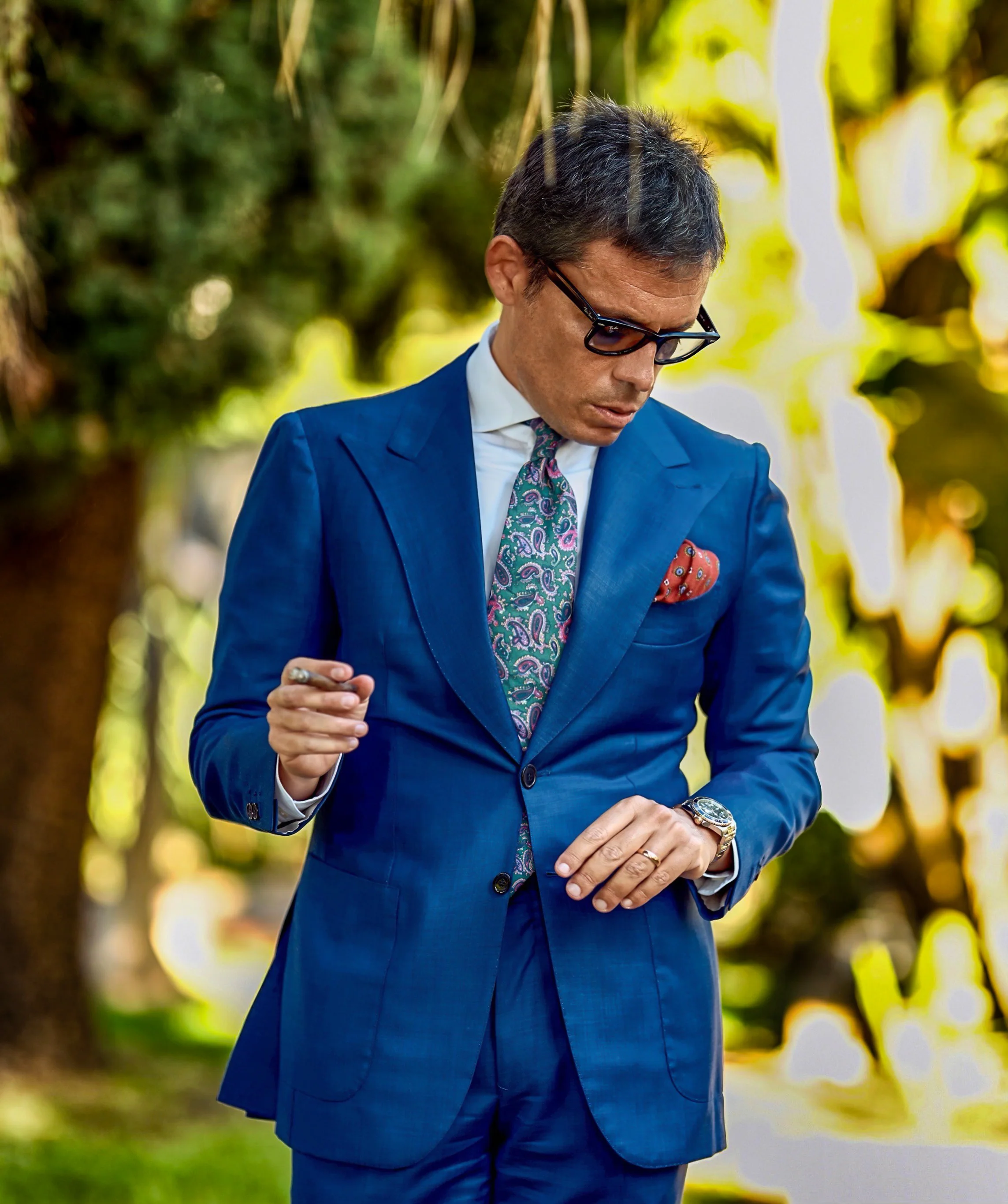 Hunter Green Isfahan Paisley Necktie - Image 19