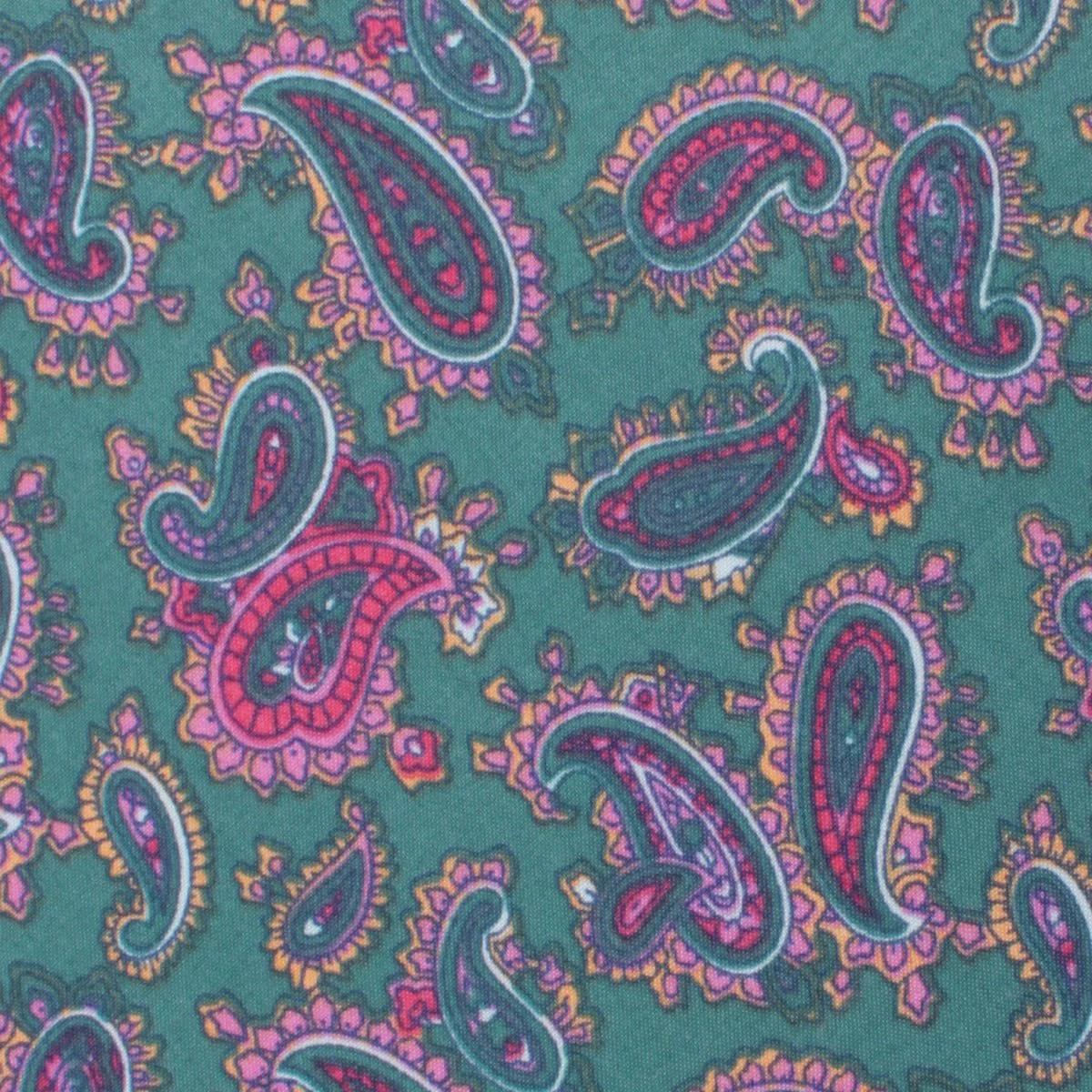 Hunter Green Isfahan Paisley Necktie - Image 3