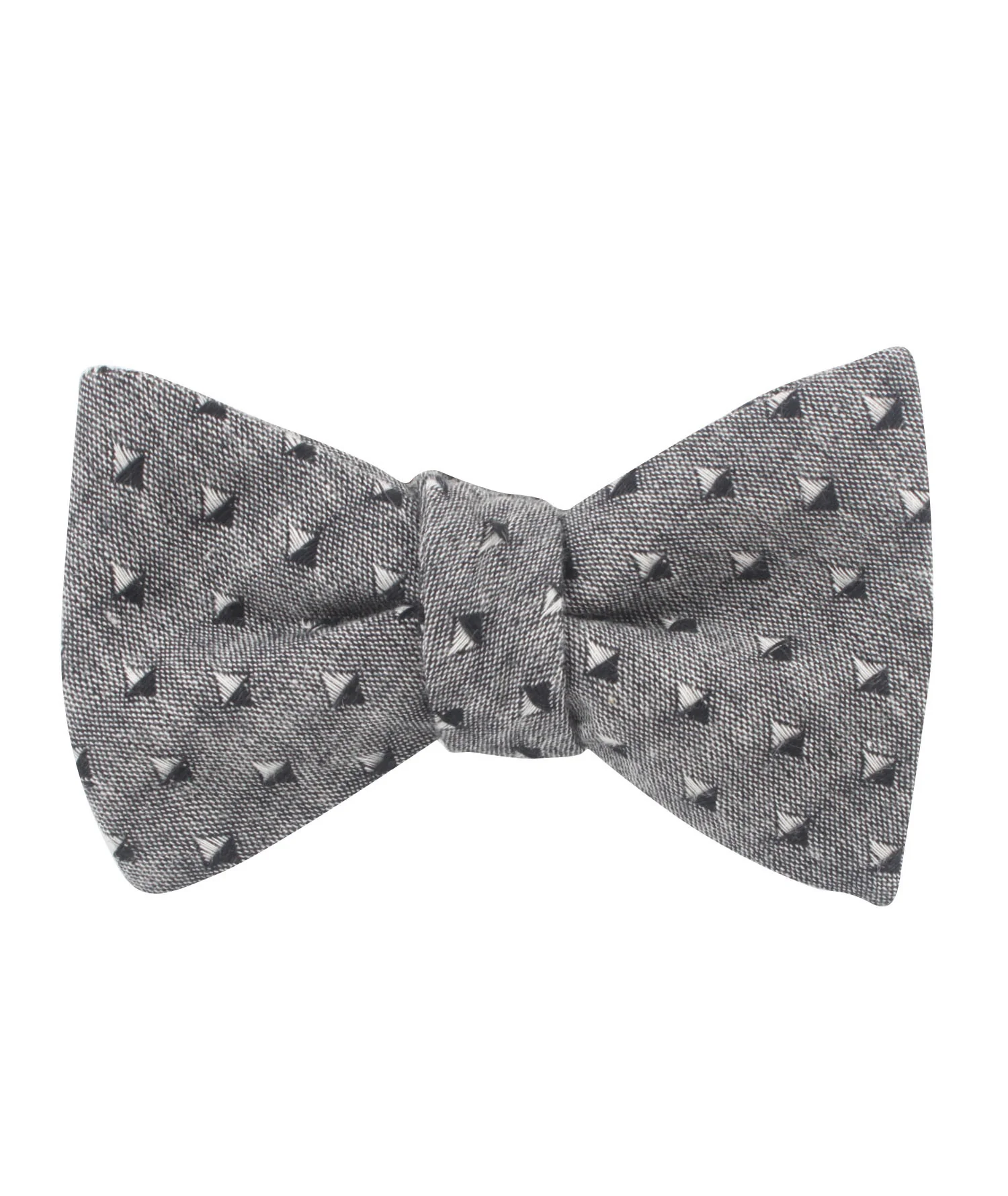 Inception Black Linen Self Bow Tie - Image 2