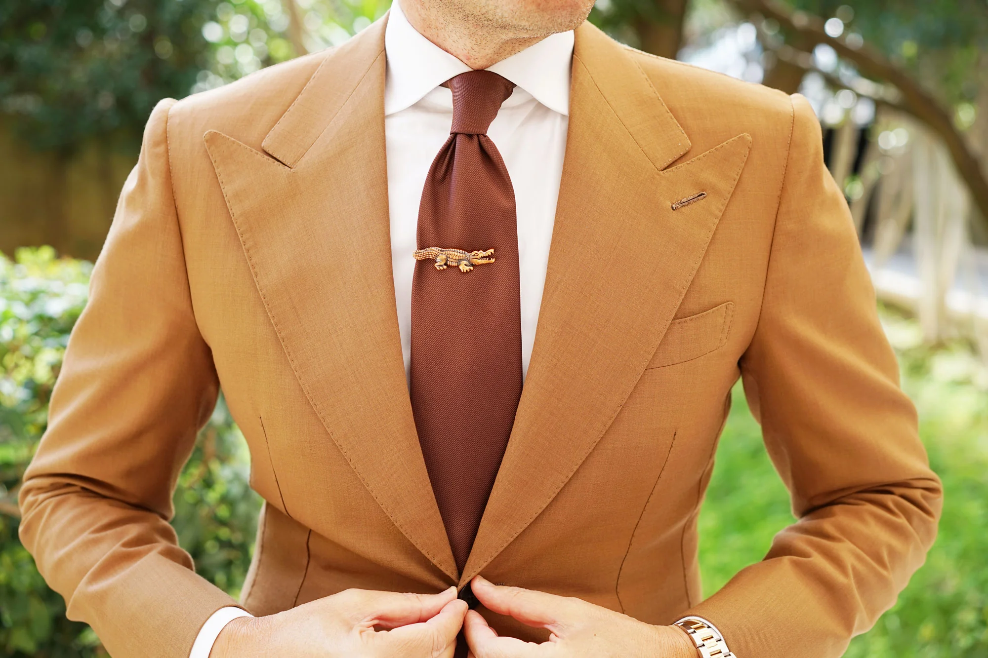 Irwin Crocodile Red Tie Bar - Image 3
