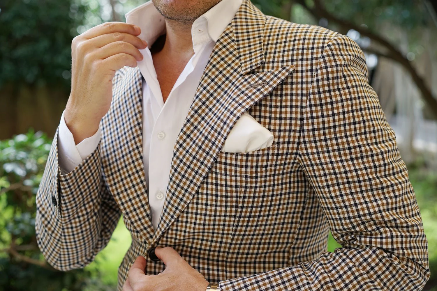 Ivory Crisp Satin Pocket Square - Image 9