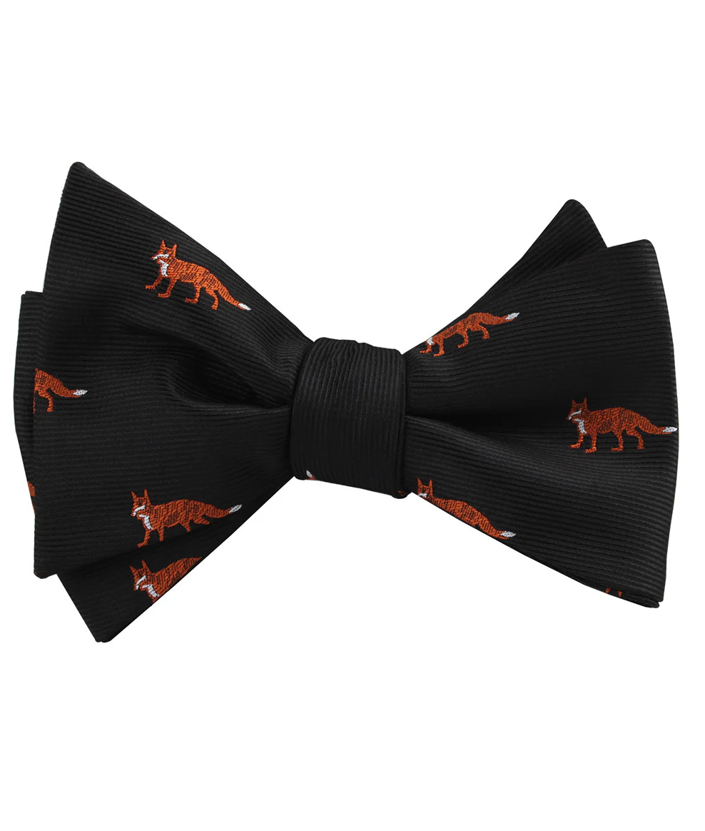 Japanese Ezo Red Fox Self Bow Tie - Image 2