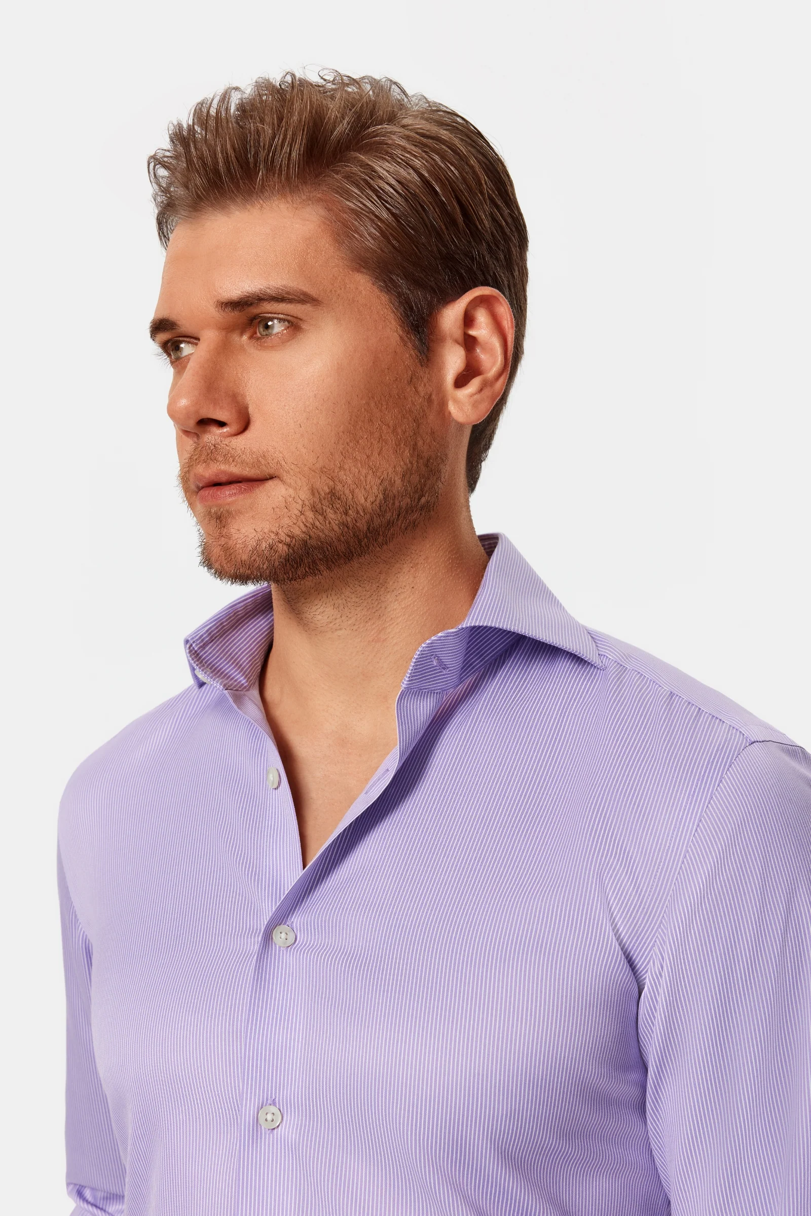 Kimball Purple Twill Non-Iron Shirt - Image 13