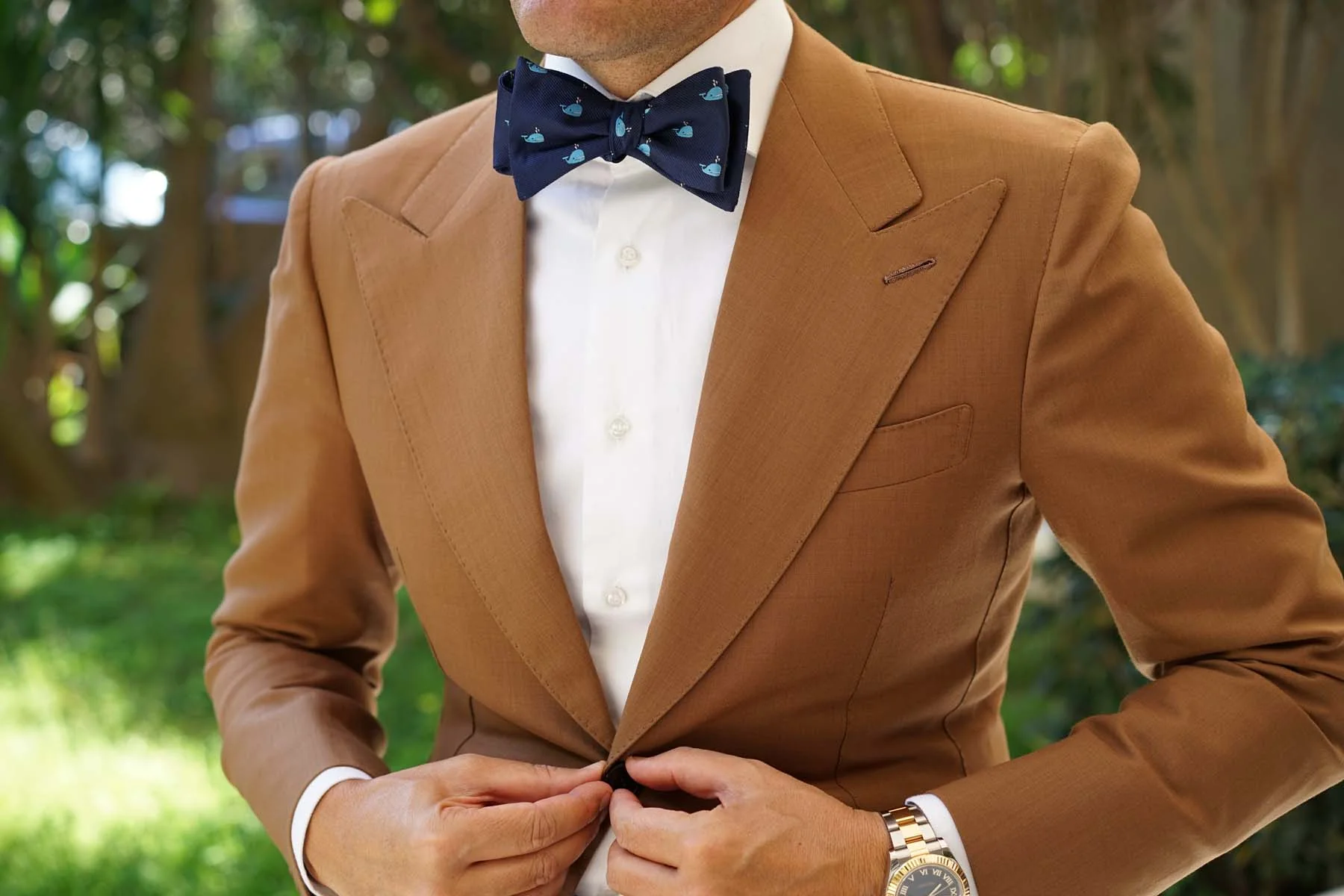 Laboon Blue Whale Self Bow Tie - Image 4