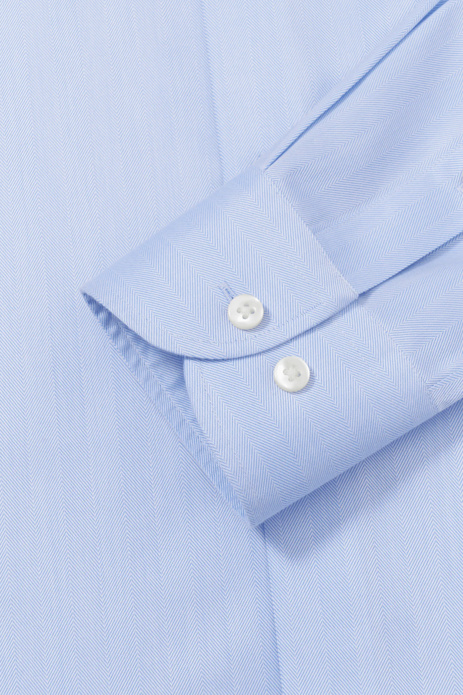Lapaglia Blue Herringbone Lucious Non-Iron Shirt - Image 8