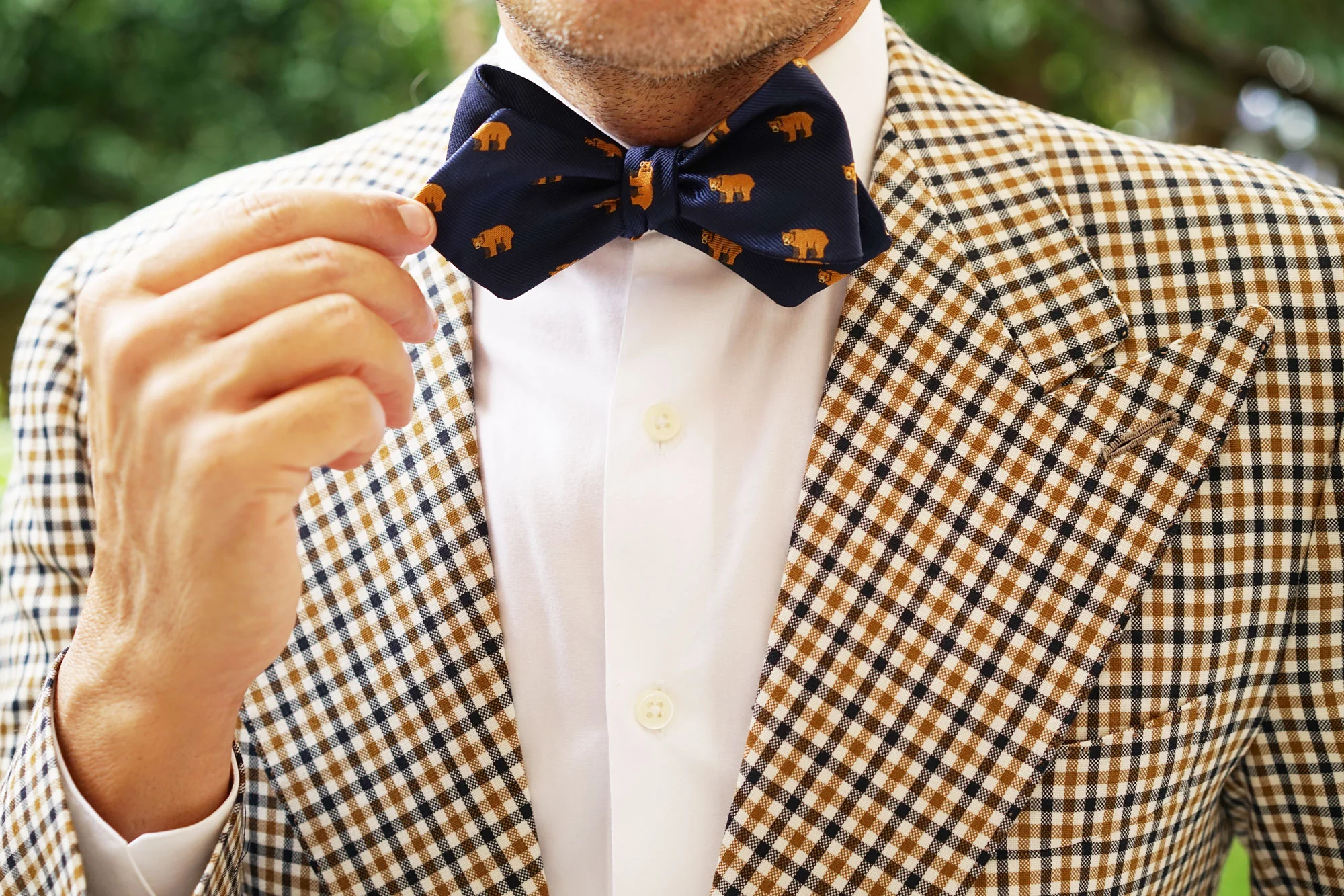 Lazy Bear Diamond Self Bow Tie - Image 10