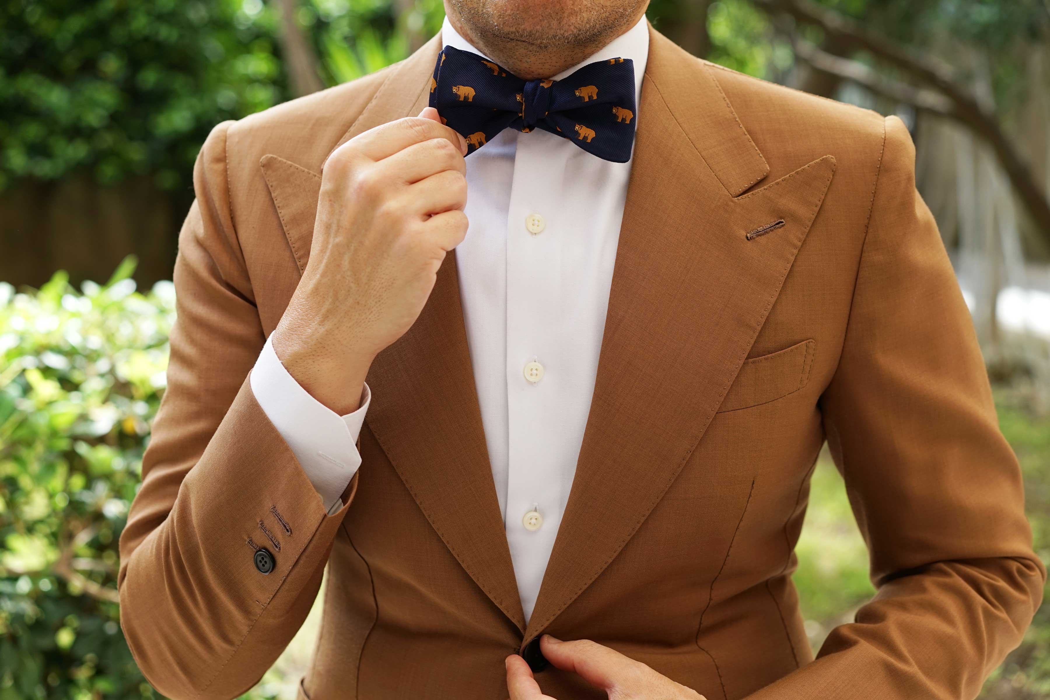 Lazy Bear Self Bow Tie - Image 4
