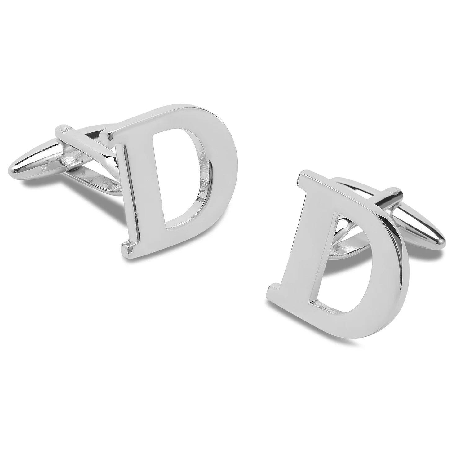 Letter D Silver Cufflinks