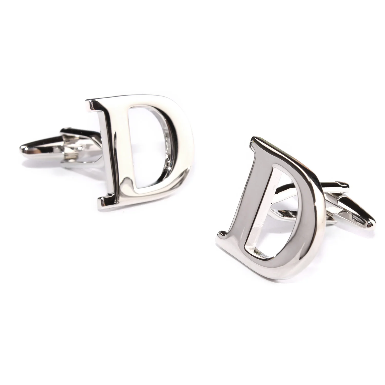 Letter D Silver Cufflinks - Image 3
