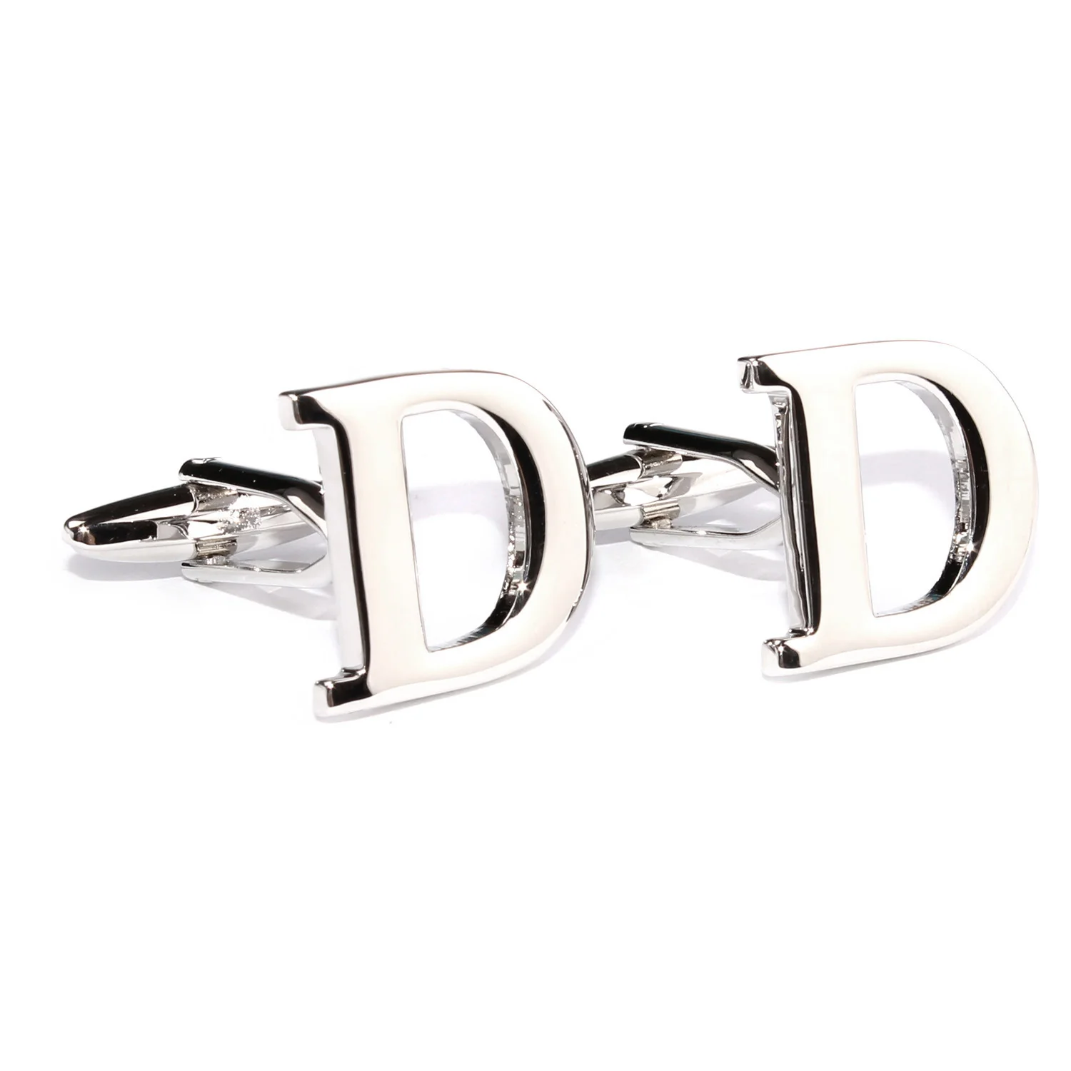 Letter D Silver Cufflinks - Image 4