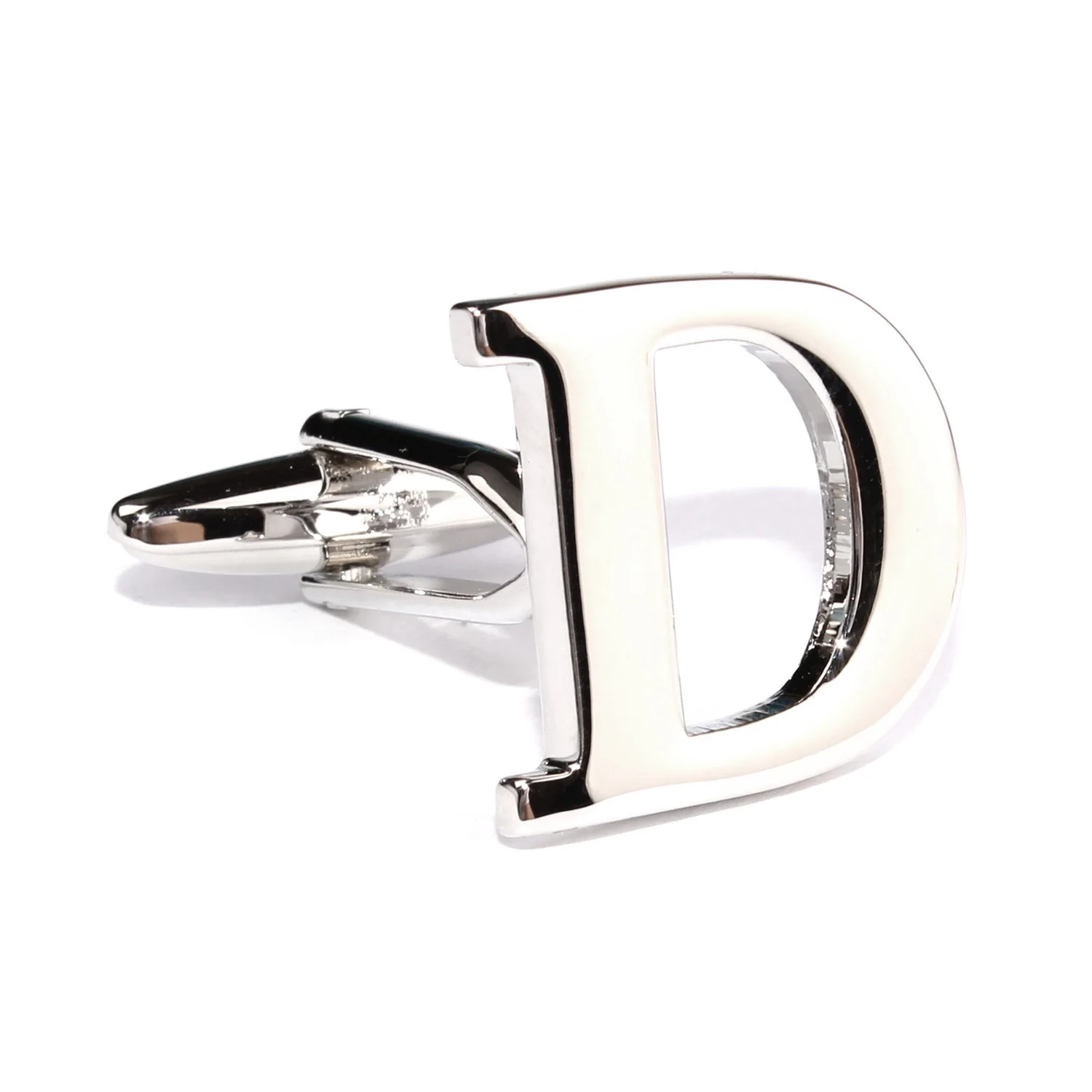 Letter D Silver Cufflinks - Image 5