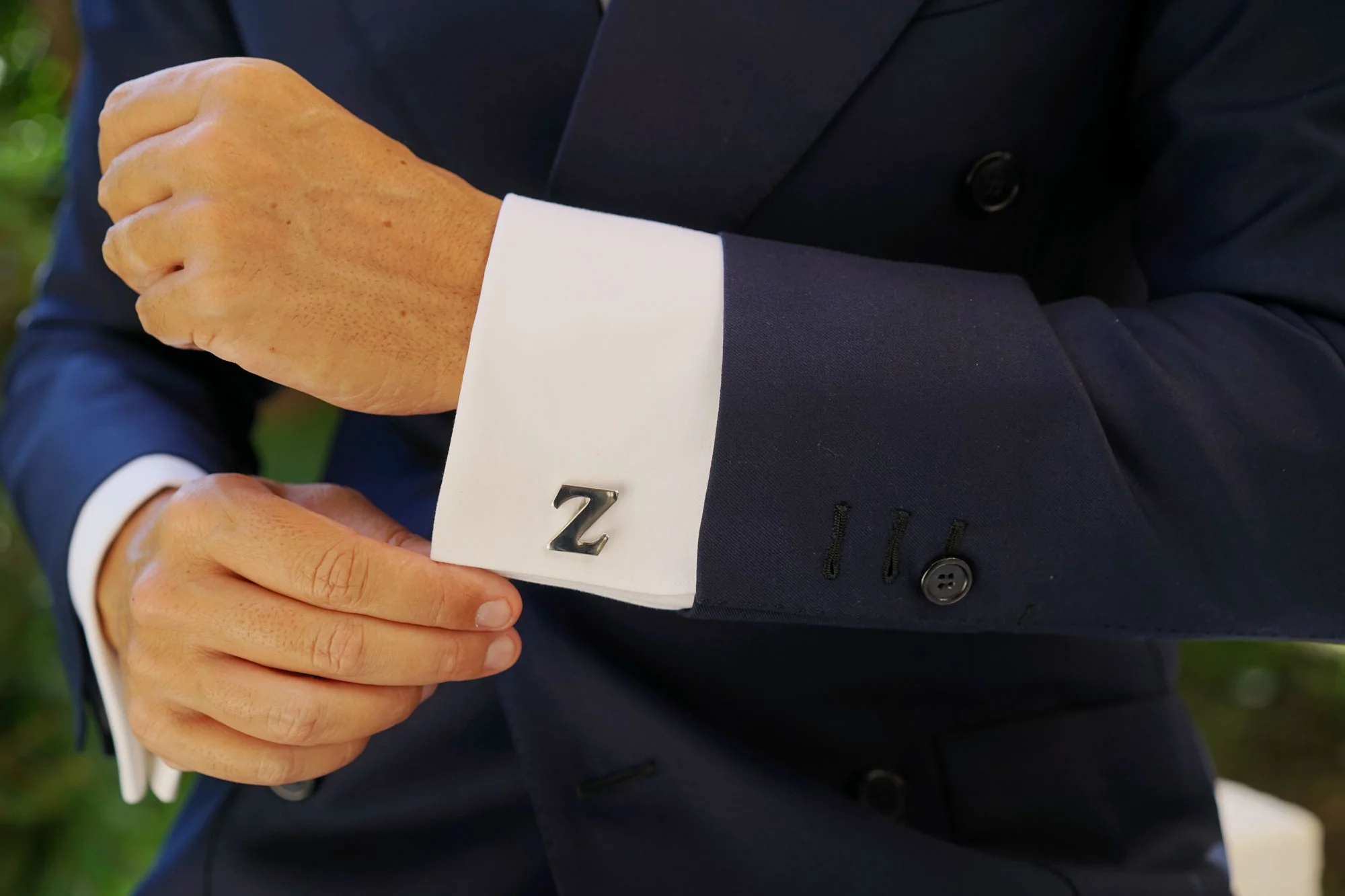 Letter Z Silver Cufflinks - Image 13
