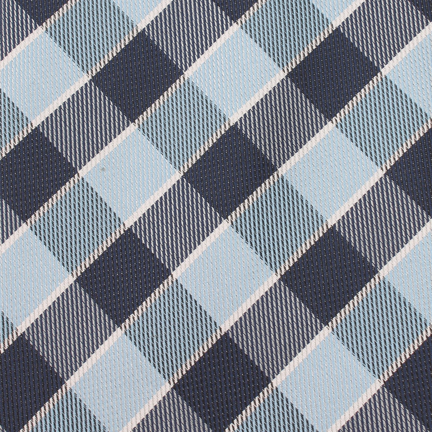 Light and Navy Blue Checkered Tie - Image 3