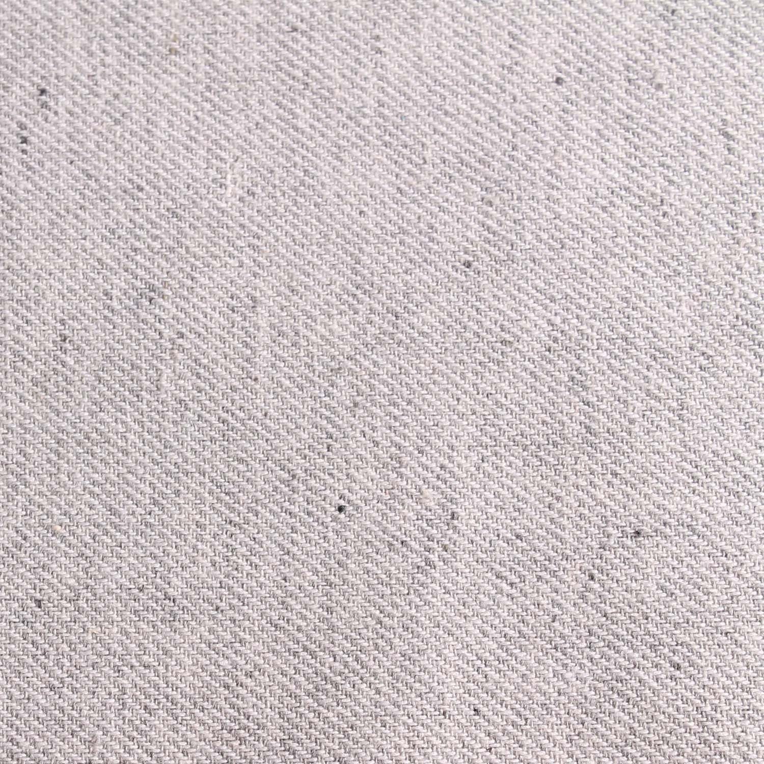 Light Grey Twill Stripe Linen Pocket Square - Image 2