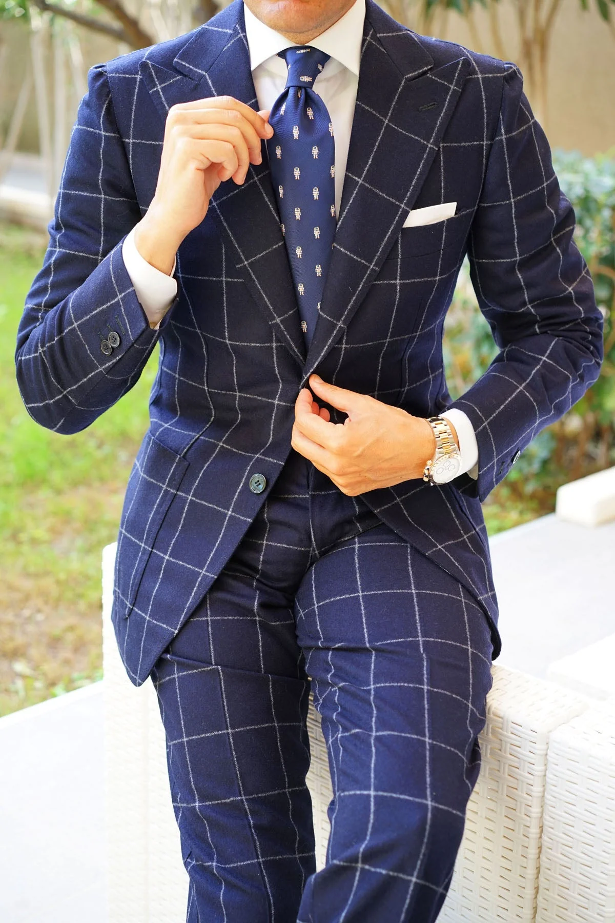 Man on the Moon Space Suit Necktie - Image 5