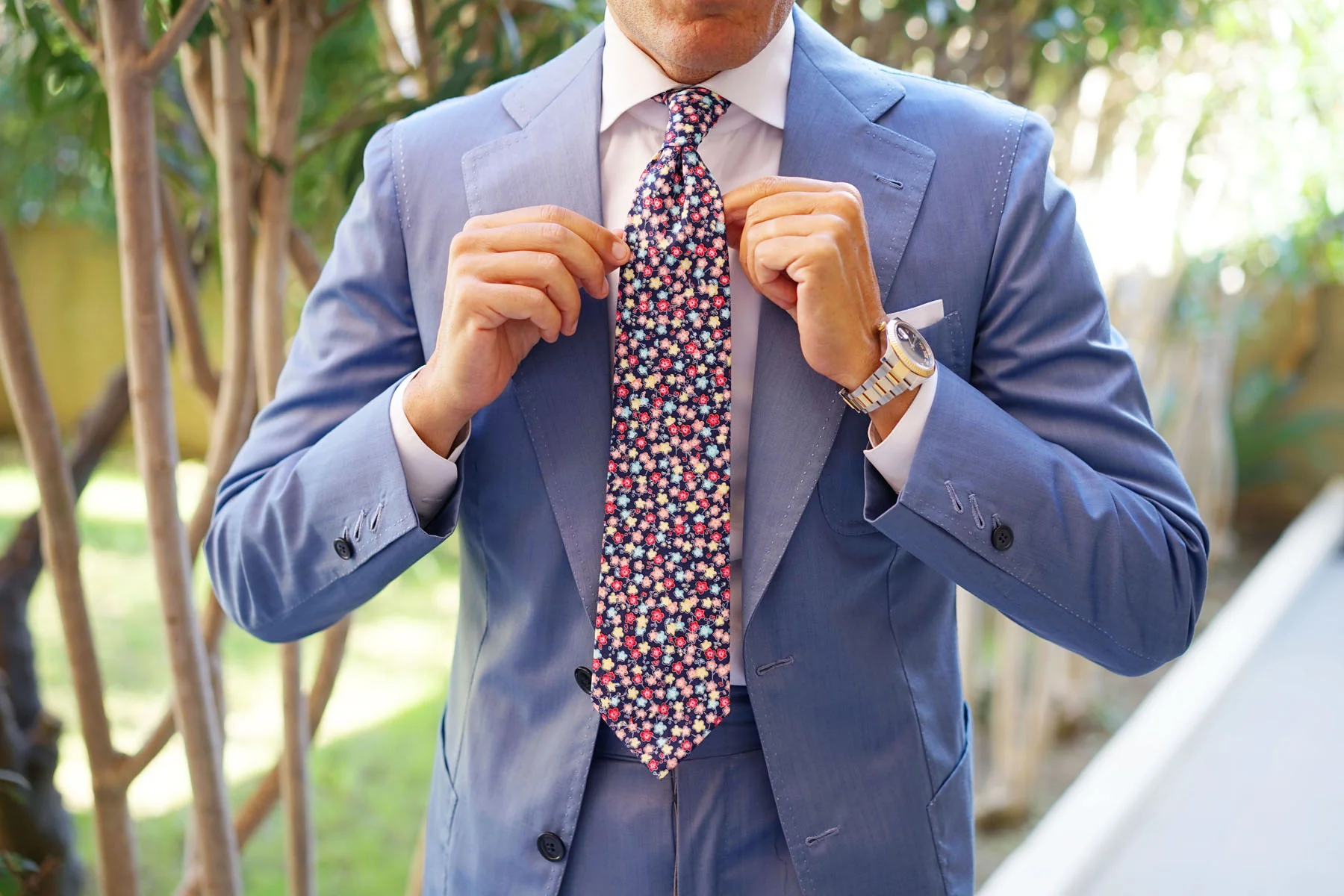 Manama Flower Necktie - Image 11