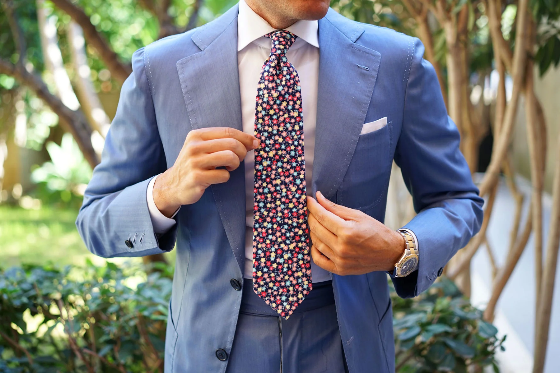 Manama Flower Necktie - Image 13
