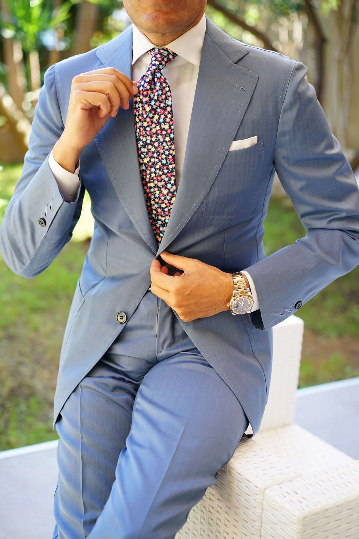 Manama Flower Necktie - Image 14