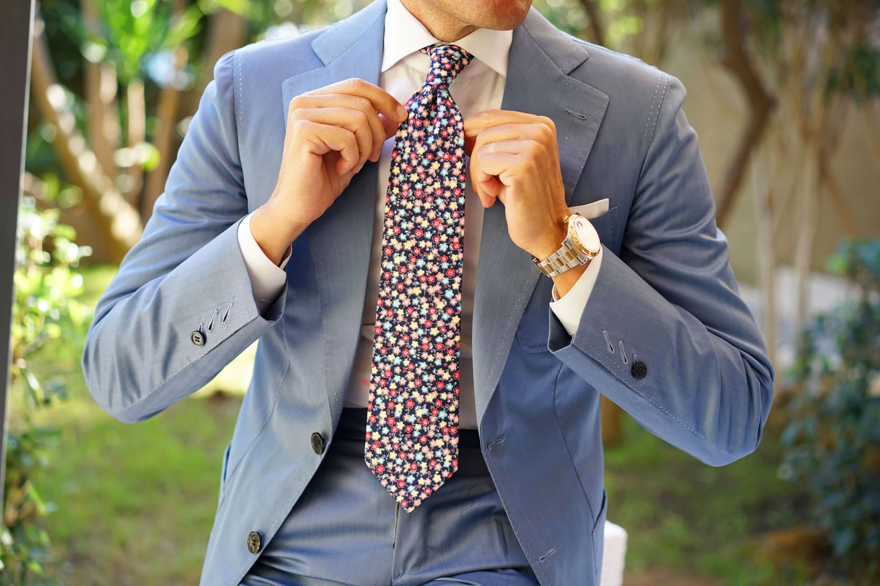 Manama Flower Necktie - Image 6