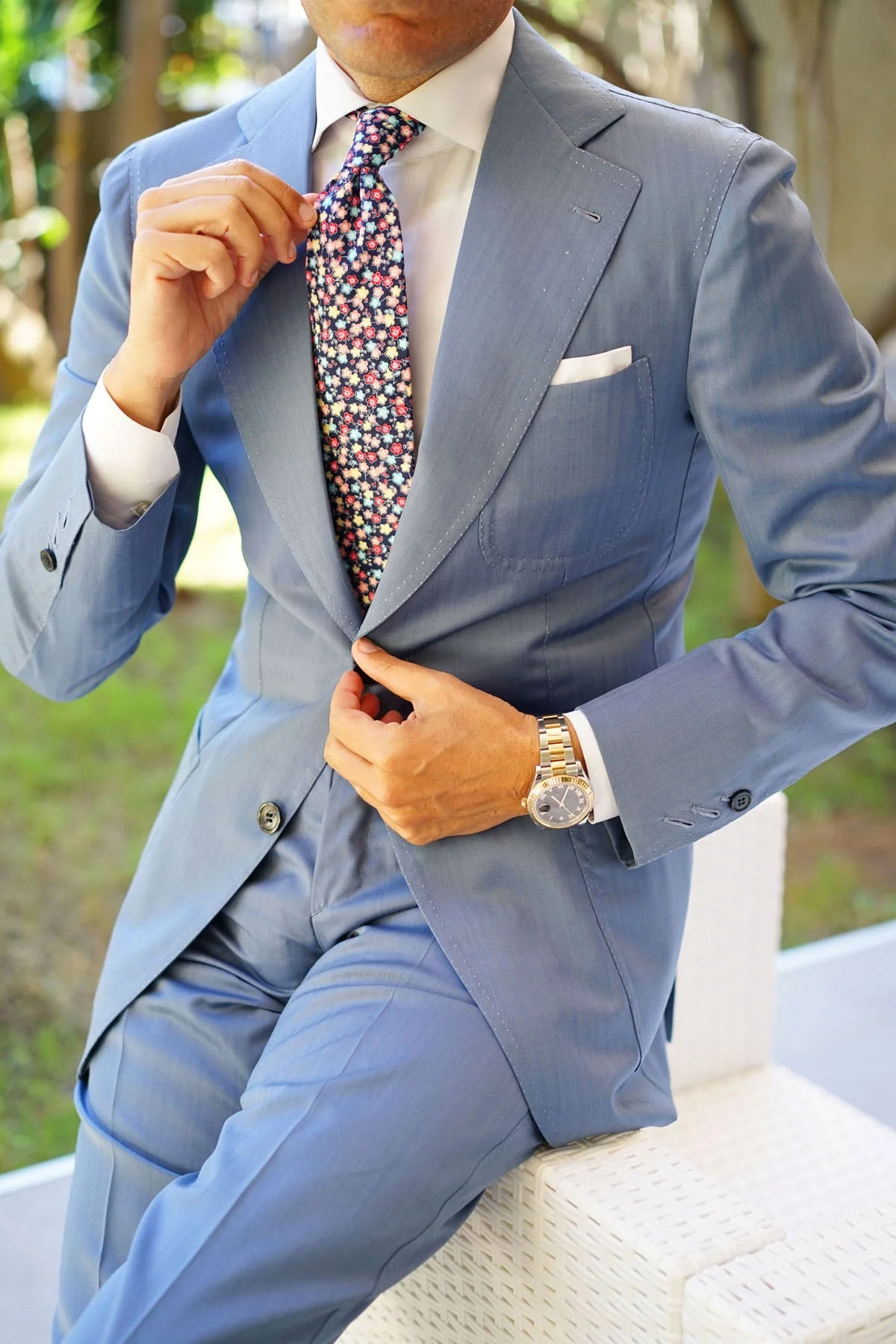Manama Flower Necktie - Image 7