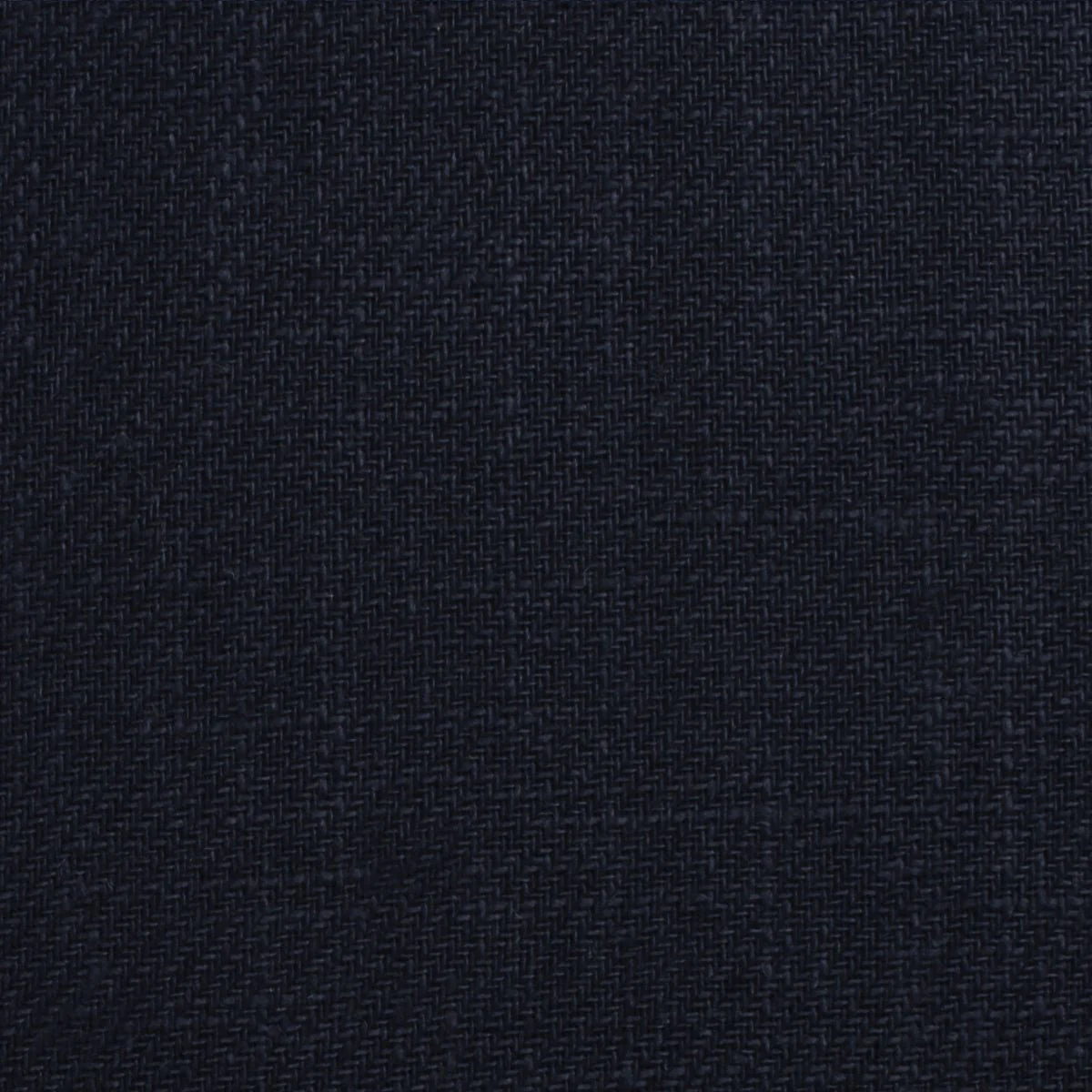 Marine Dark Navy Blue Twill Linen Pocket Square - Image 2
