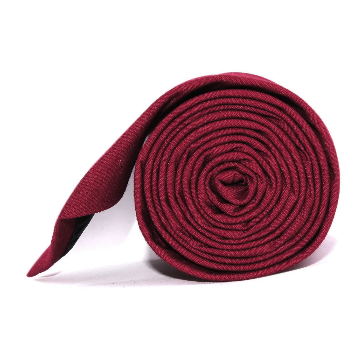 Maroon Cotton Necktie - Image 4