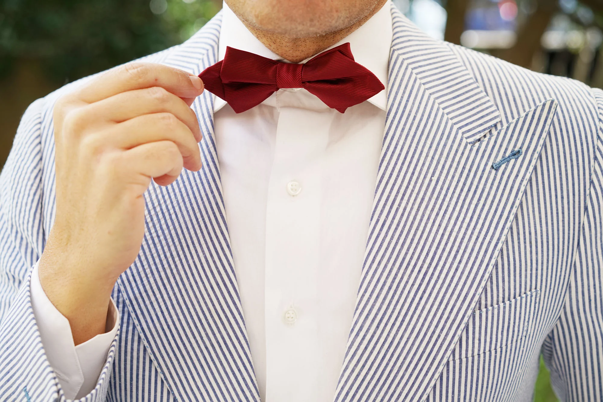 Maroon Diamond Bow Tie - Image 7