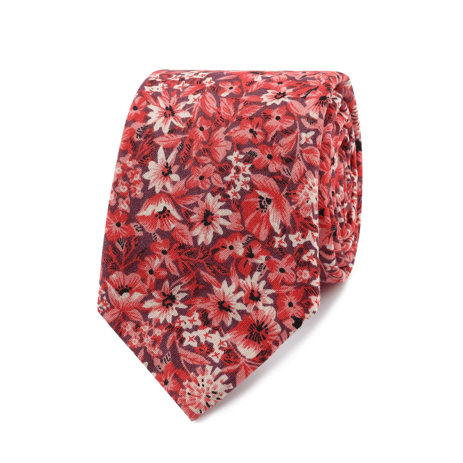 Marrakech Crimson Blossom Skinny Tie - Image 2